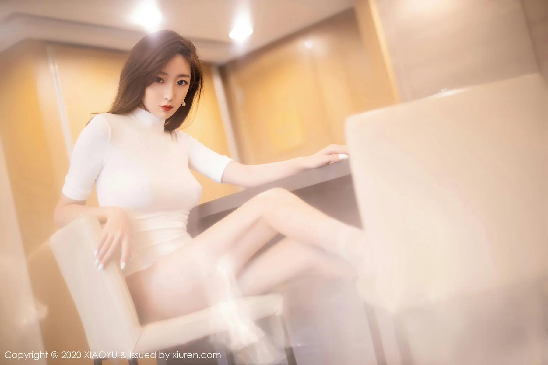 XIAOYU  语画界 Vol.389 白色连体衣透明丝袜 安琪yee - 2