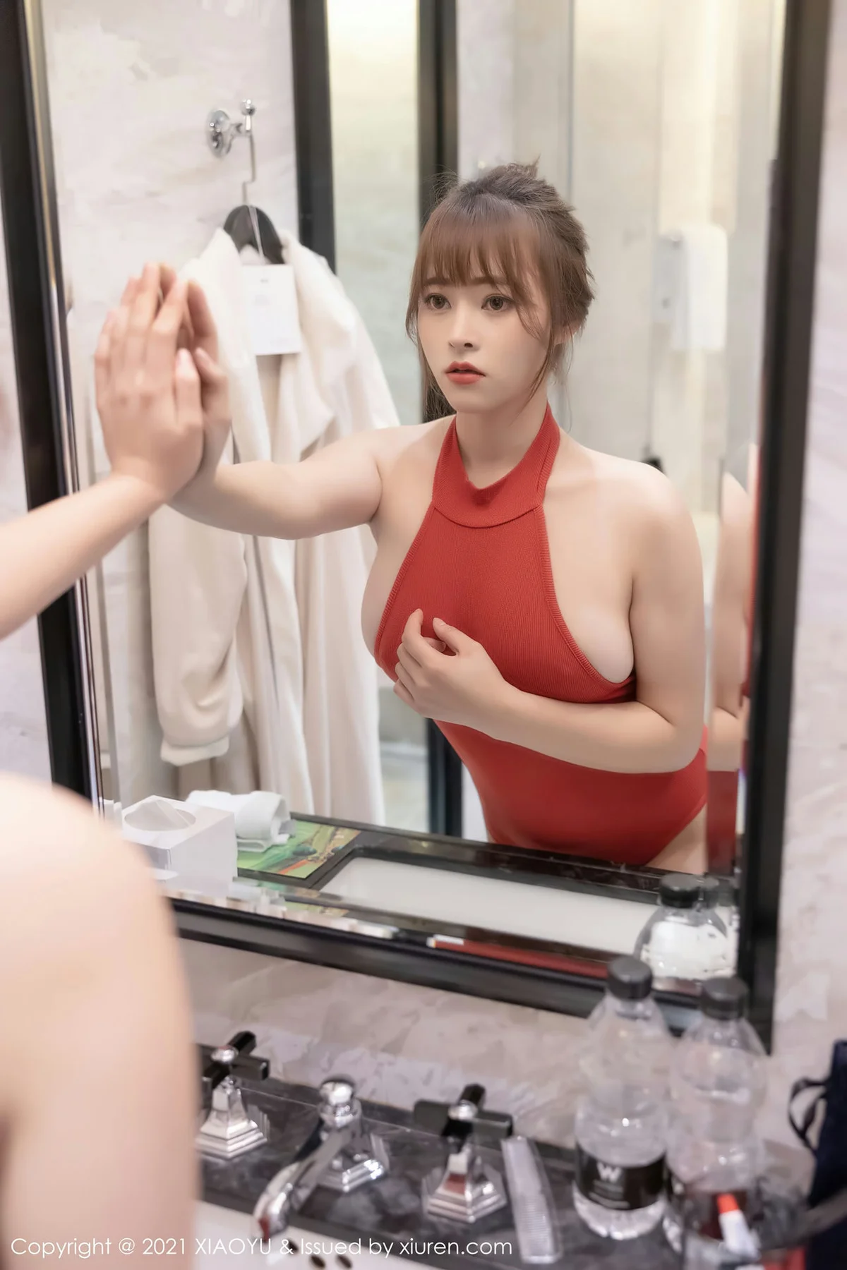 XIAOYU  语画界 Vol.500 猩红连衣服饰与蕾丝 奈沐子 新人模特 - 2