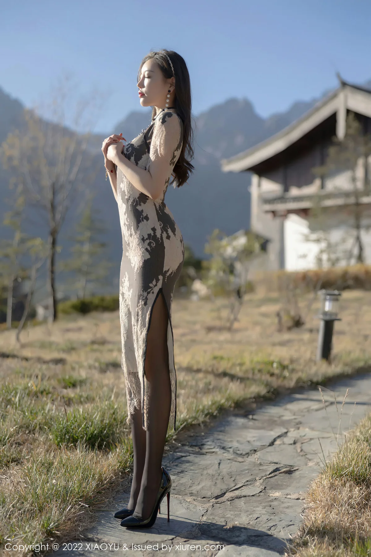 XIAOYU  语画界 Vol.697 黑丝旗袍 杨晨晨Yome 丽江心愿旅拍222 - 6