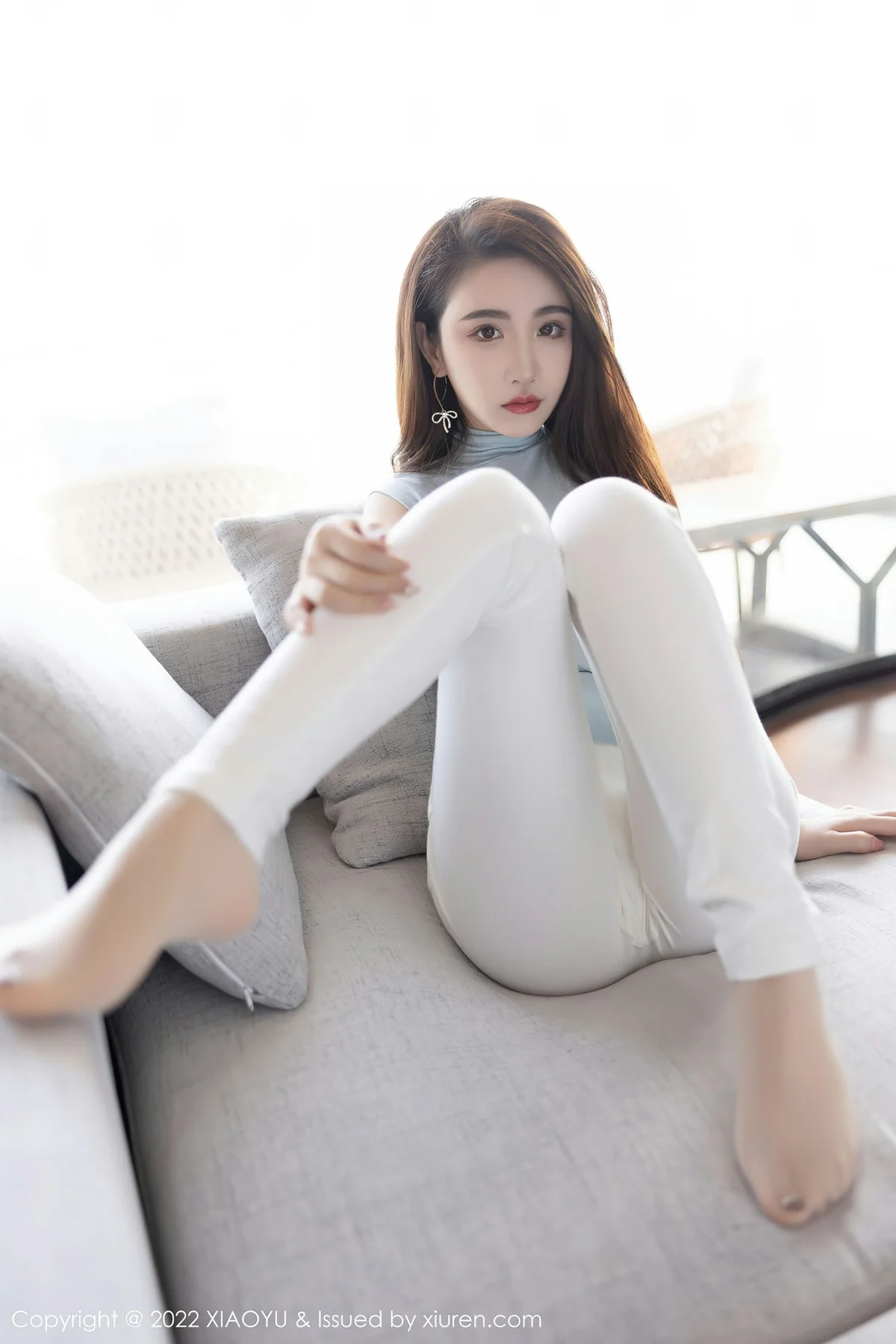 XIAOYU  语画界 Vol.747 简约白色长裤 绯月樱-Cherry 惠州旅拍3 - 8