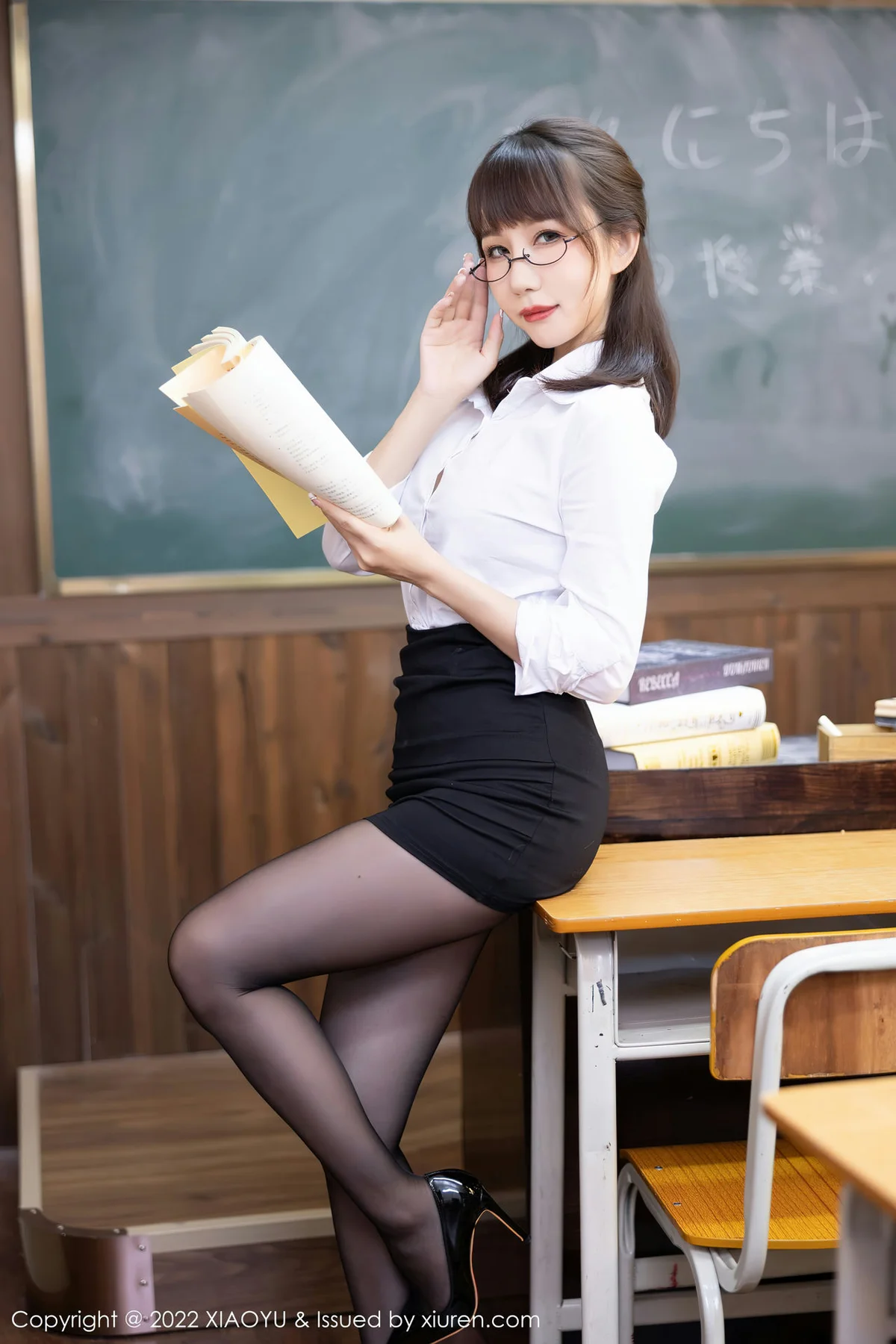 XIAOYU  语画界 Vol.839  教师角色扮演 波巧酱 首套写真1 - 10