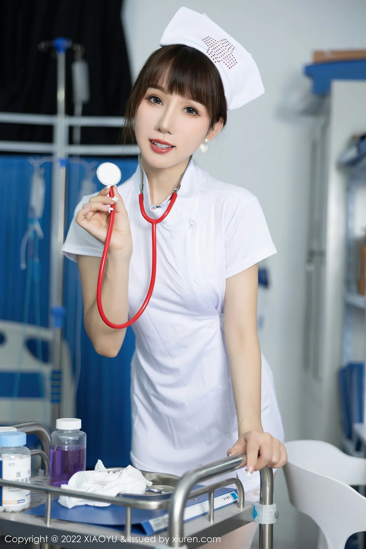 XIAOYU  语画界 Vol.853  波巧酱白色护士服饰性感写真33 - 2