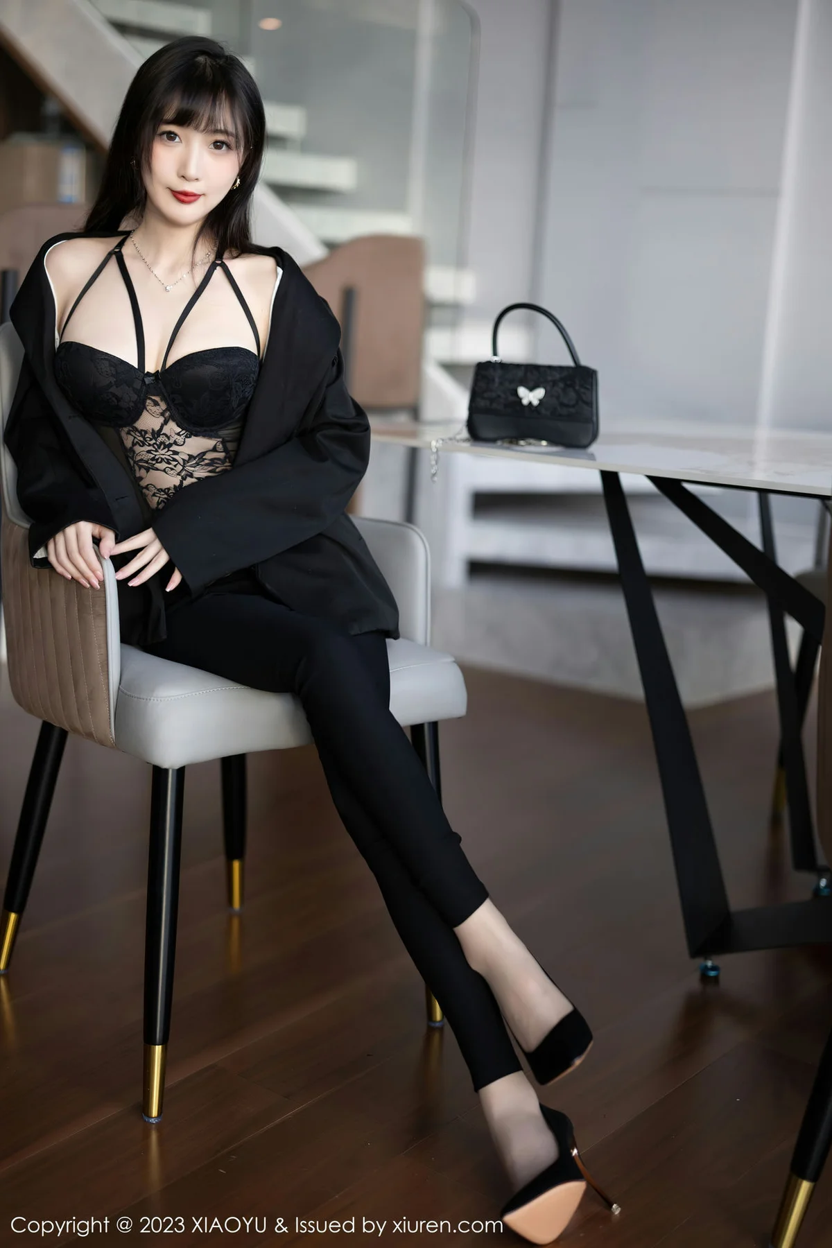 XIAOYU  语画界 Vol.981  林星阑 黑色蕾丝内衣性感写真 - 10