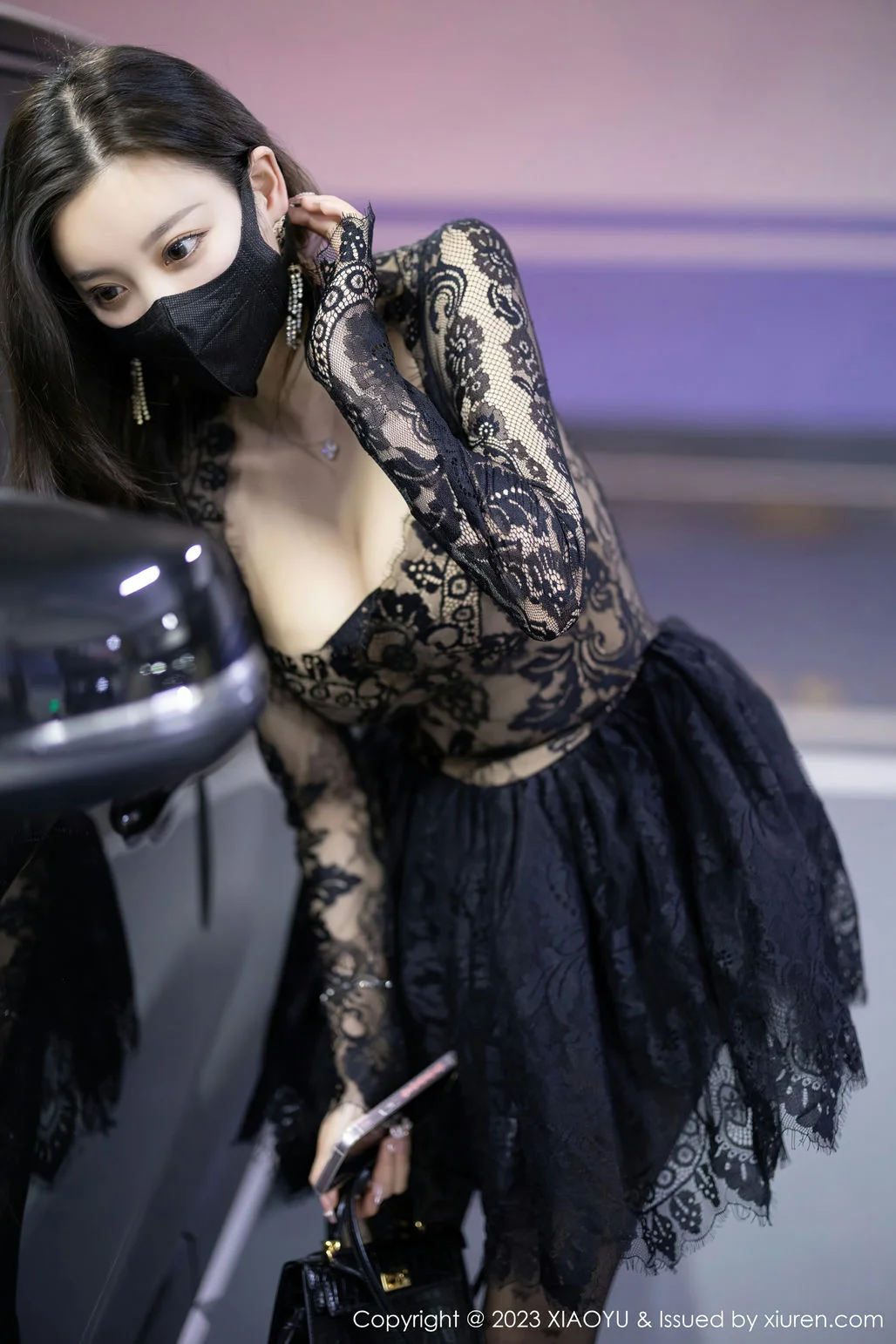 XIAOYU  语画界 Vol.988  杨晨晨Yome 黑丝蕾丝连衣短裙性感写真1 - 9