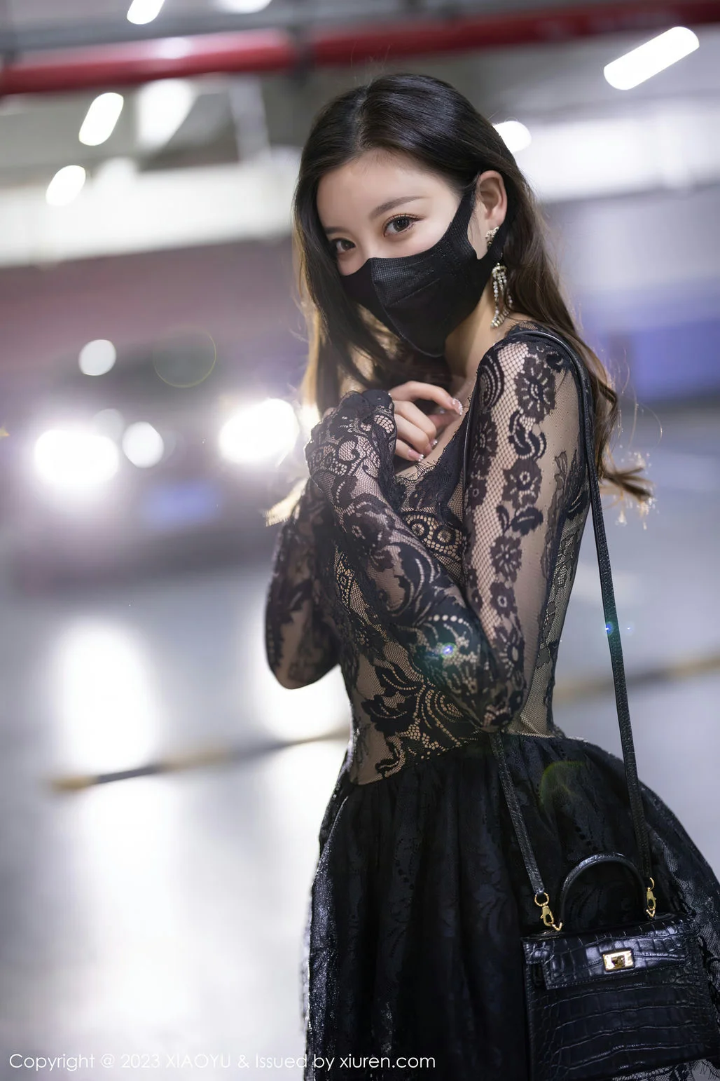 XIAOYU  语画界 Vol.988  杨晨晨Yome 黑丝蕾丝连衣短裙性感写真1 - 6