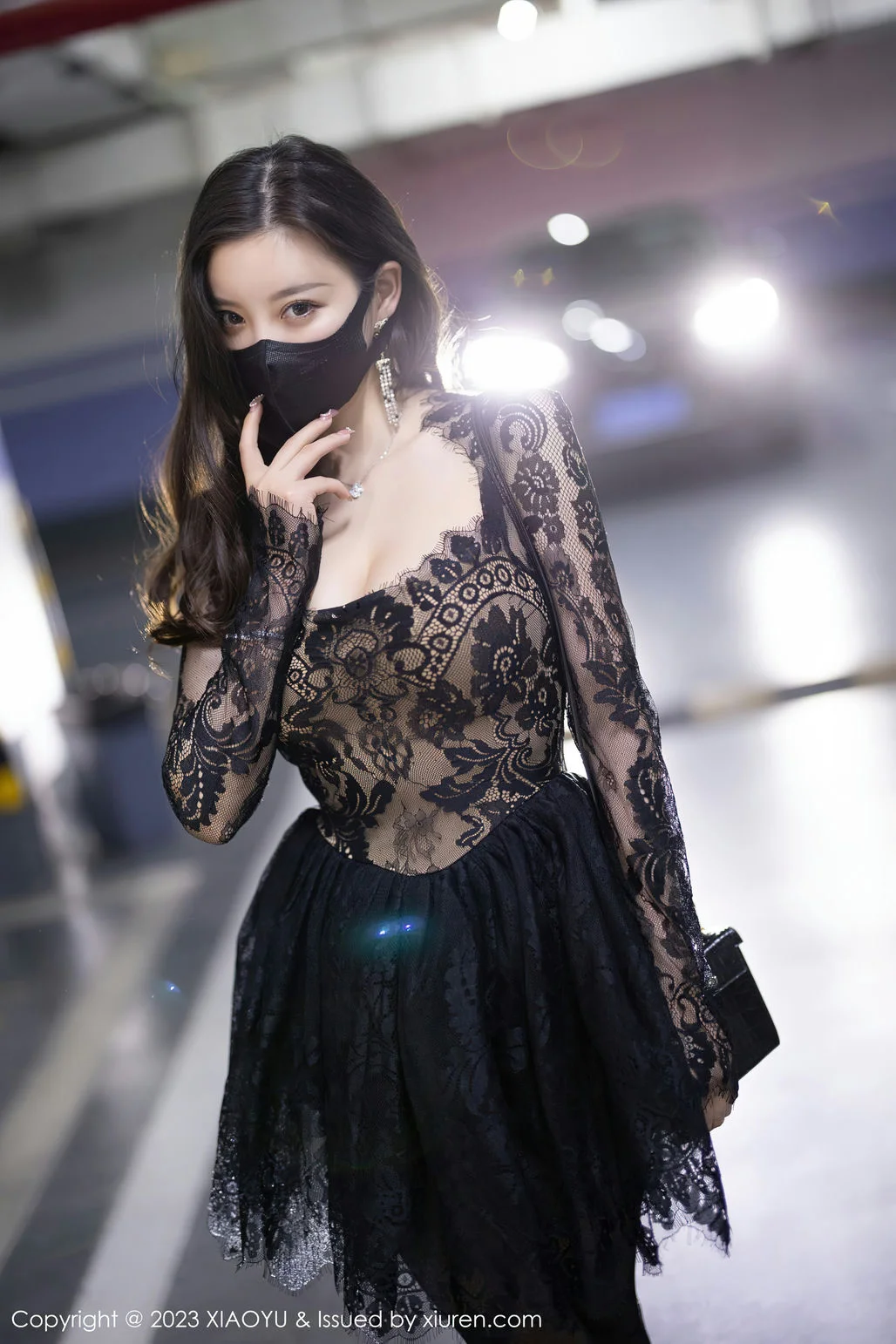 XIAOYU  语画界 Vol.988  杨晨晨Yome 黑丝蕾丝连衣短裙性感写真1 - 9