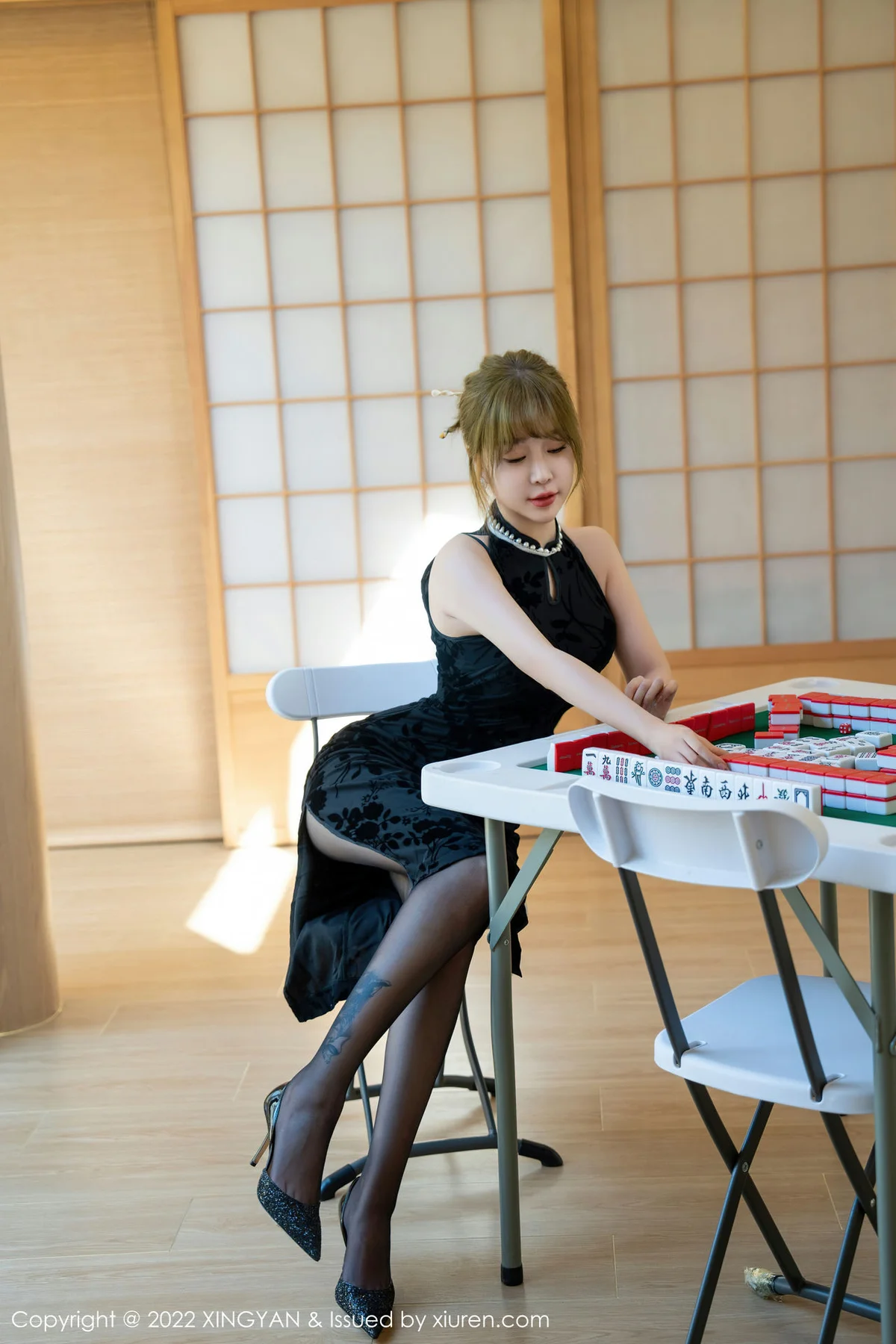 XINGYAN 星颜社 Vol.148 王雨纯 麻将旗袍魅惑黑丝11 - 8