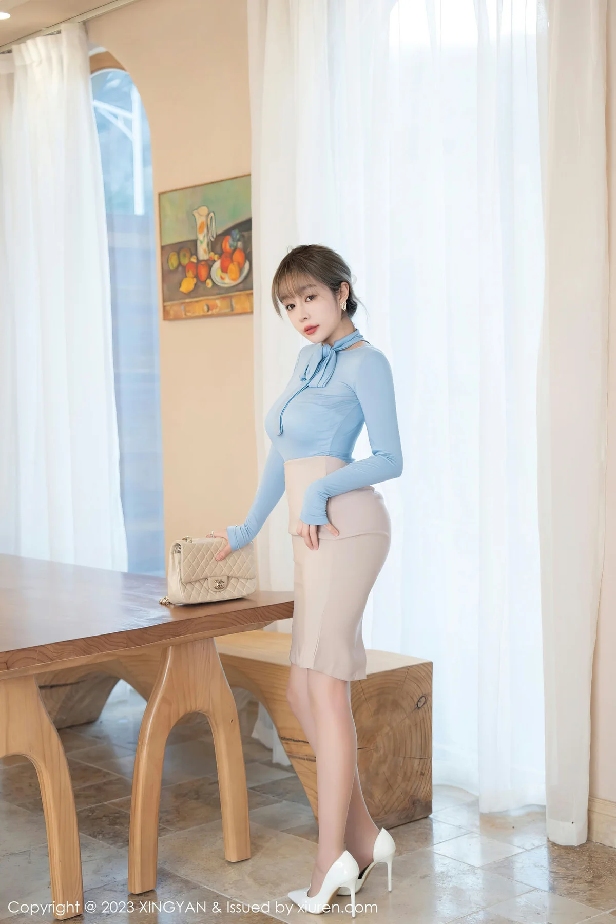 XINGYAN 星颜社 Vol.177 王雨纯 杏色短裙熟女写真11 - 6