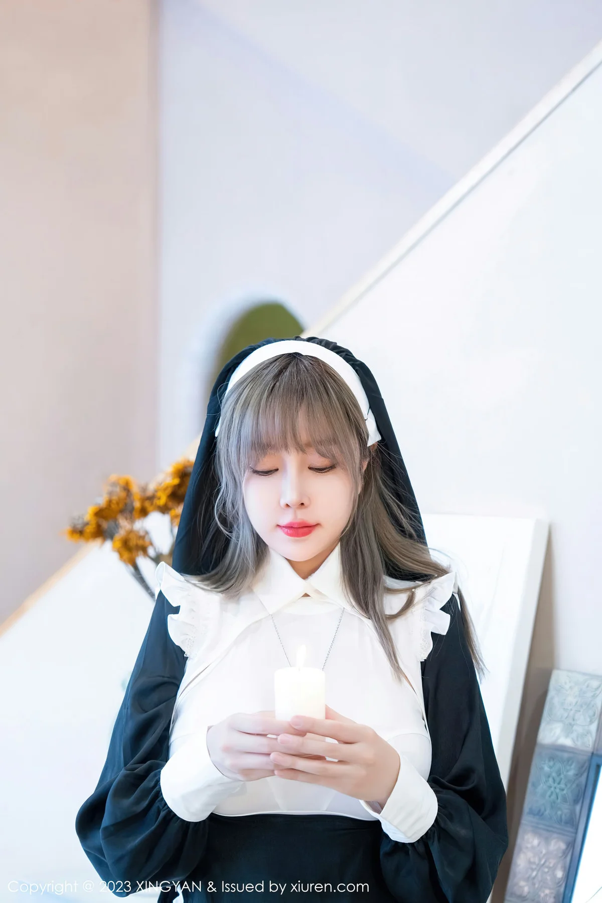 XINGYAN 星颜社 Vol.187 王雨纯 性感黑色修女性感写真 - 2