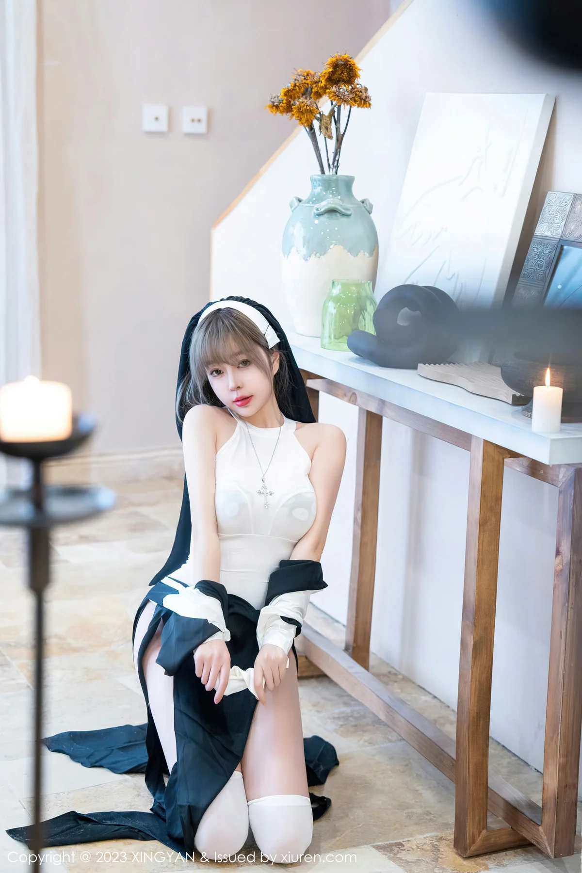 XINGYAN 星颜社 Vol.187 王雨纯 性感黑色修女性感写真 - 9