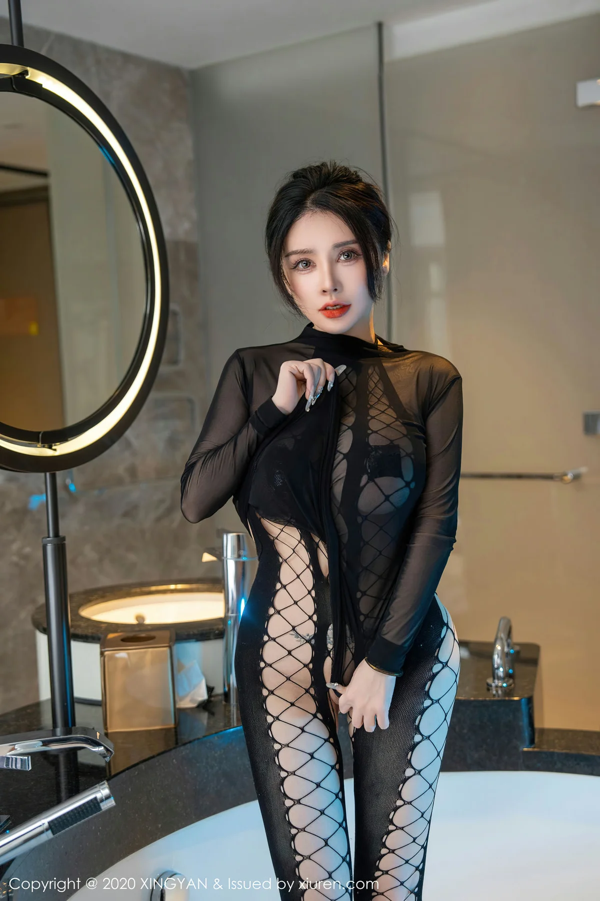 XINGYAN 星颜社 Vol.210 潘娇娇 渔网式连体衣写真1 - 8