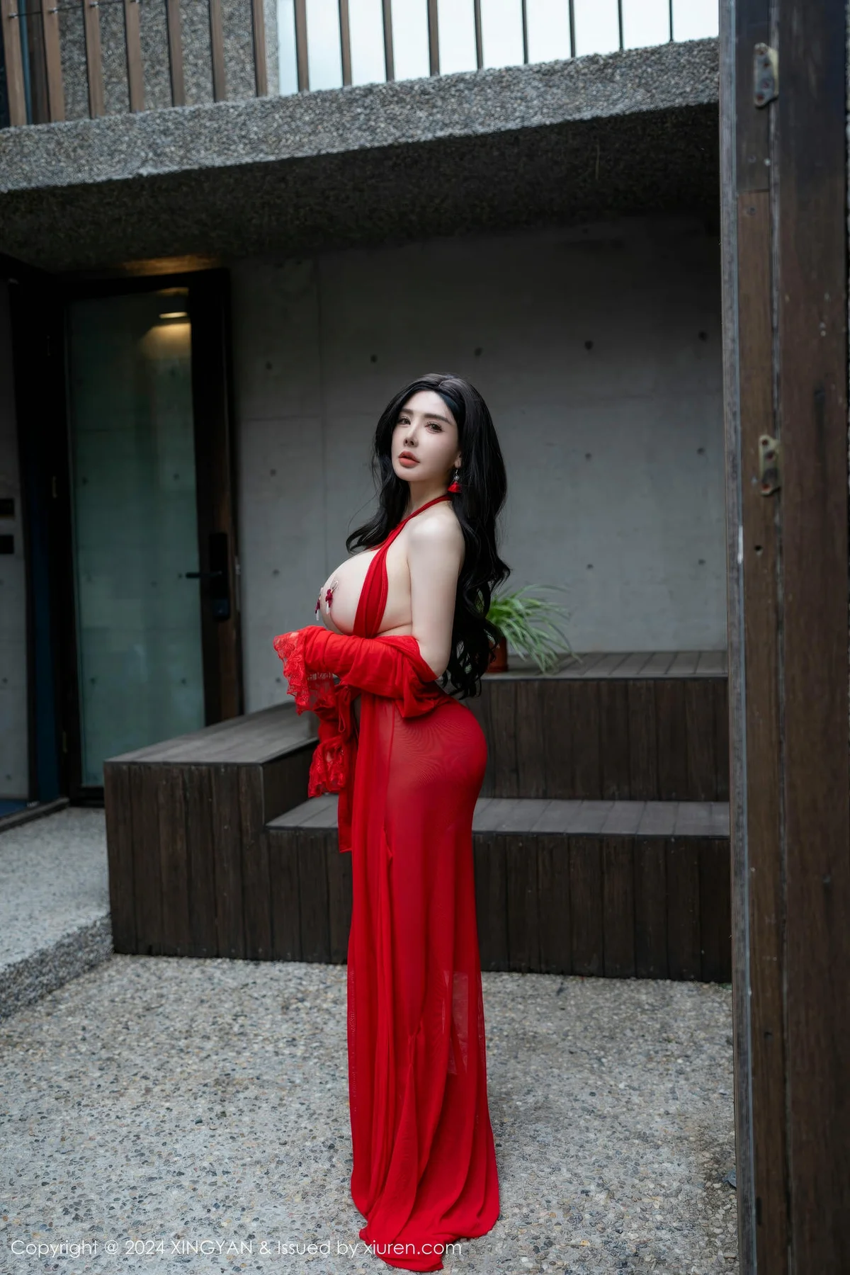 XINGYAN 星颜社 Vol.245 潘思沁 红色连衣裙性感写真111 - 9