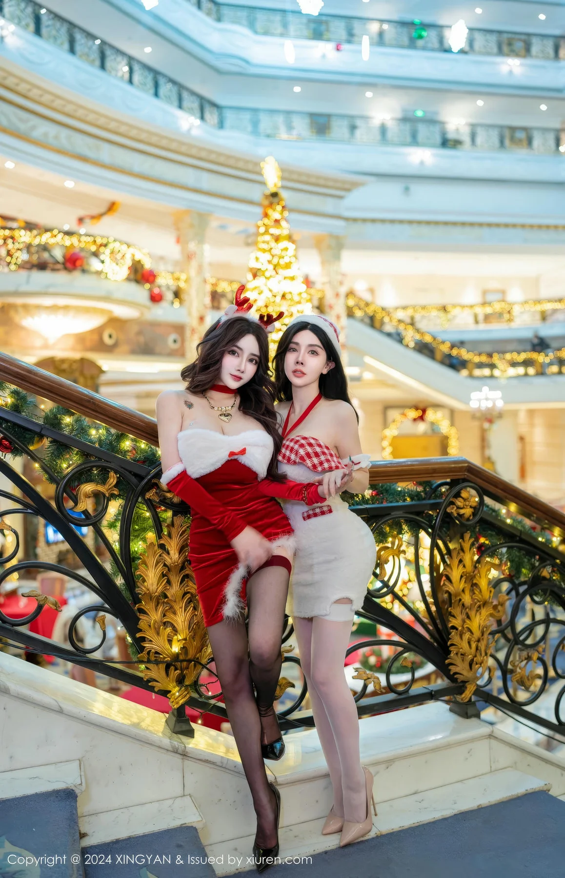 XINGYAN 星颜社 Vol.294 双人模特合集  情趣爆乳制服 - 1