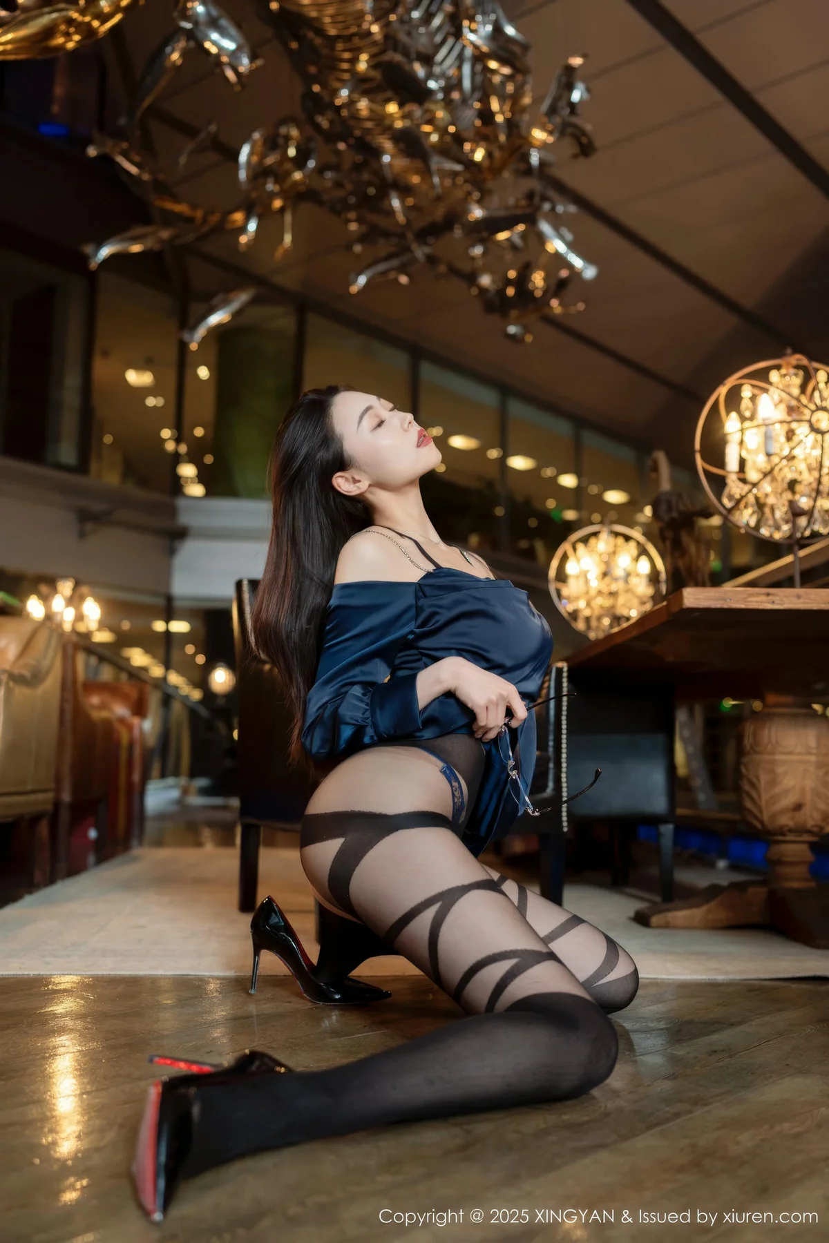 XINGYAN 星颜社 Vol.328 清妙 玉体黑丝连体衣 - 3