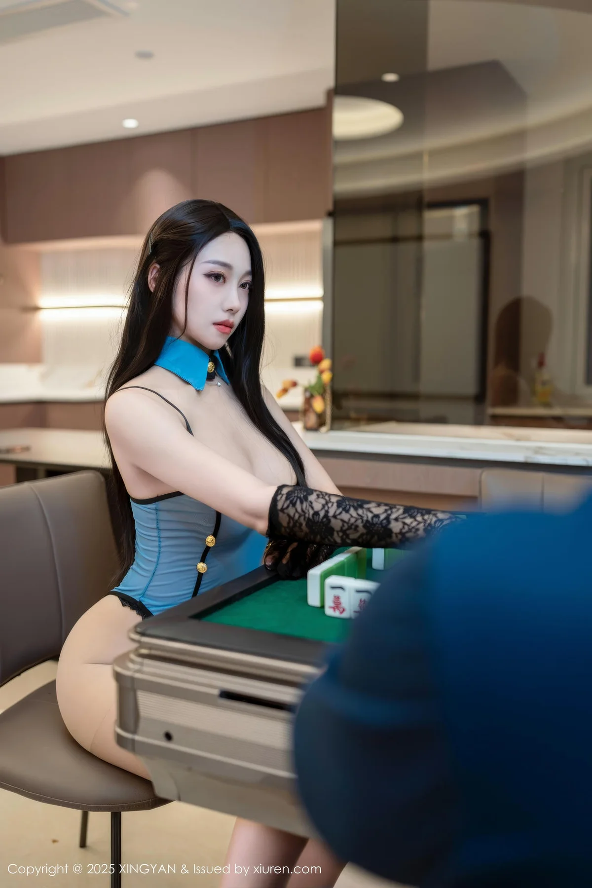 XINGYAN 星颜社 Vol.344 清妙 蓝色情趣肉色丝袜 - 2