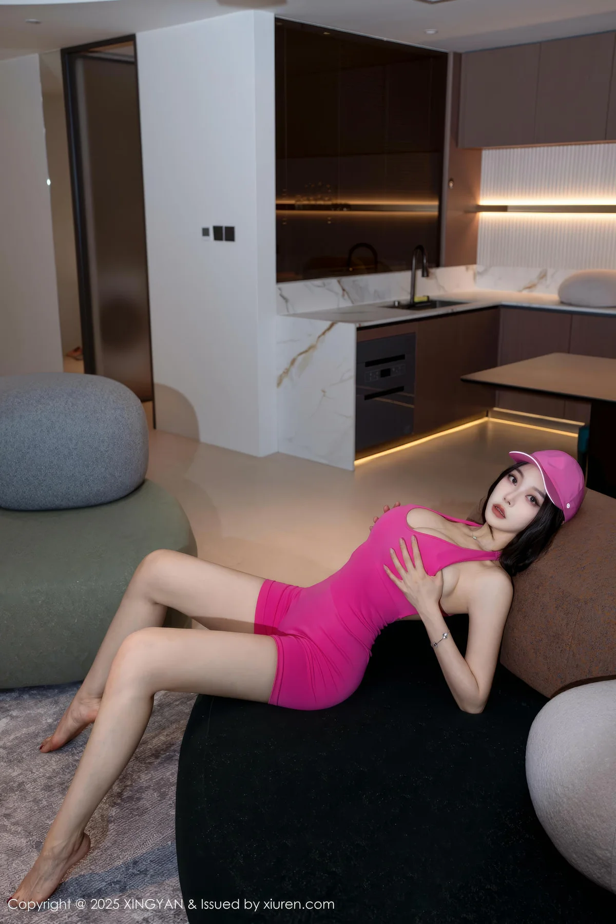 XINGYAN 星颜社 Vol.351 清妙 玫红色瑜伽服 - 8