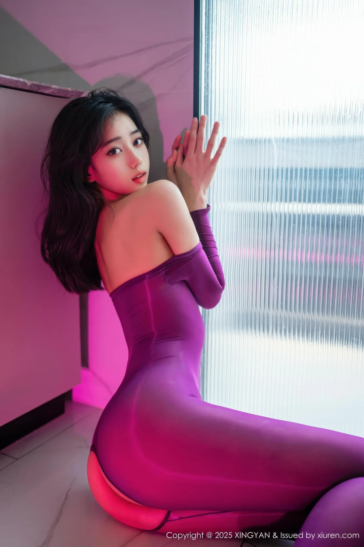 XINGYAN 星颜社 Vol.363 时安安 紫色连体丝袜 - 4
