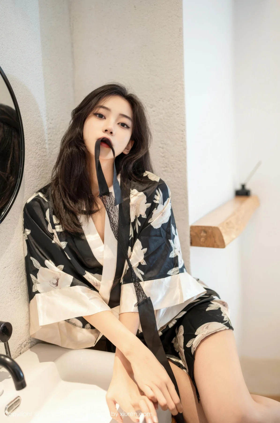 XINGYAN 星颜社 Vol.383 时安安 黑白色连衣短裙 - 3