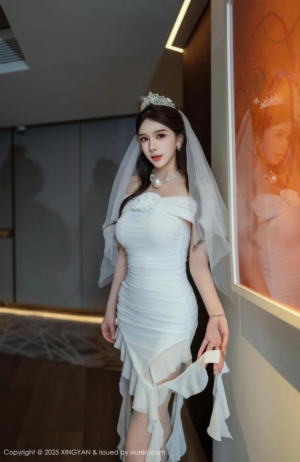 XINGYAN 星颜社 Vol.388 李丽莎 白色婚纱熟女姿态 - 2