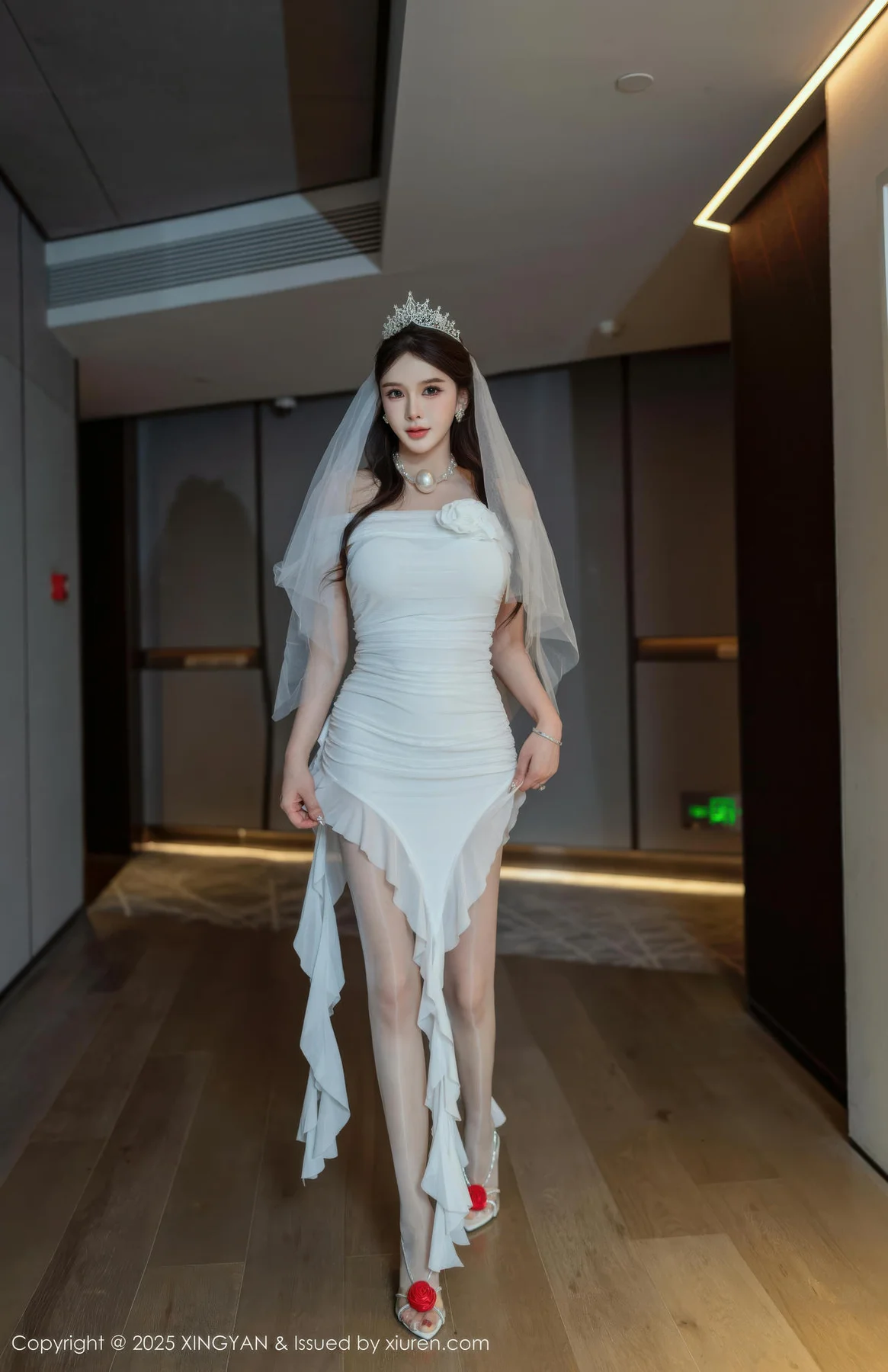 XINGYAN 星颜社 Vol.388 李丽莎 白色婚纱熟女姿态 - 3