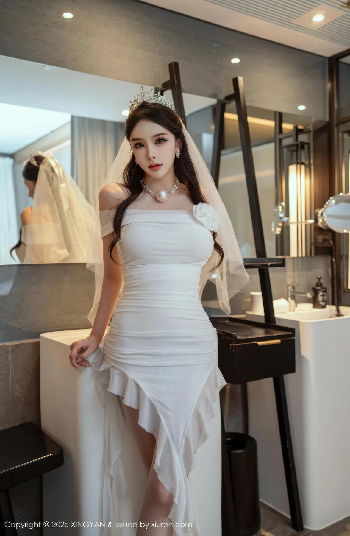 XINGYAN 星颜社 Vol.388 李丽莎 白色婚纱熟女姿态 - 7