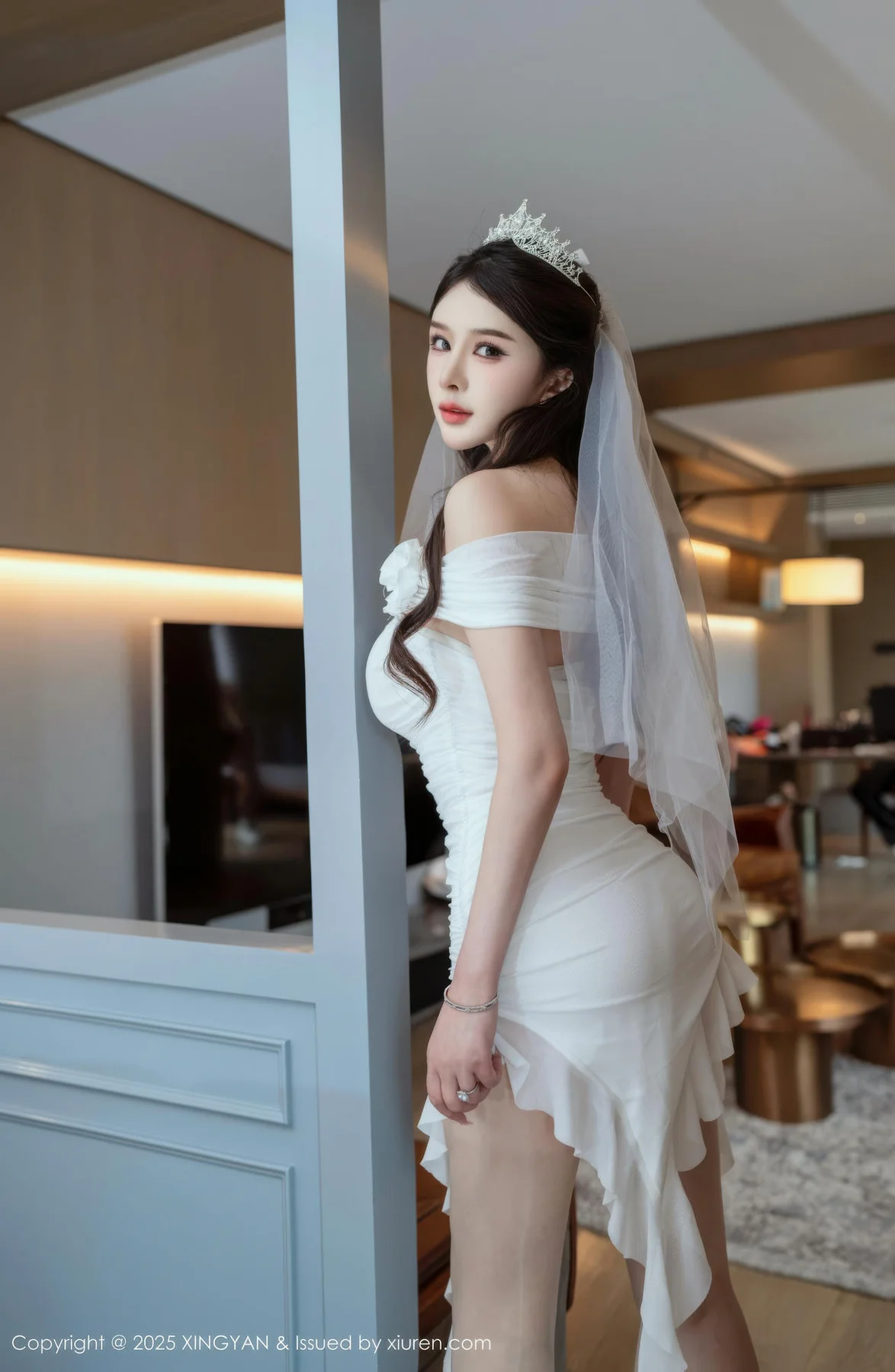 XINGYAN 星颜社 Vol.388 李丽莎 白色婚纱熟女姿态 - 9