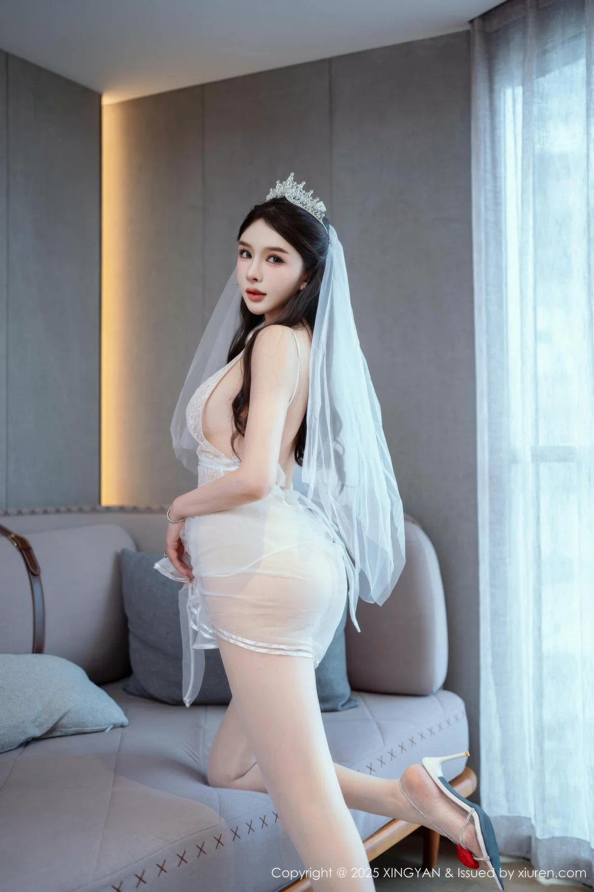 XINGYAN 星颜社 Vol.388 李丽莎 白色婚纱熟女姿态 - 4