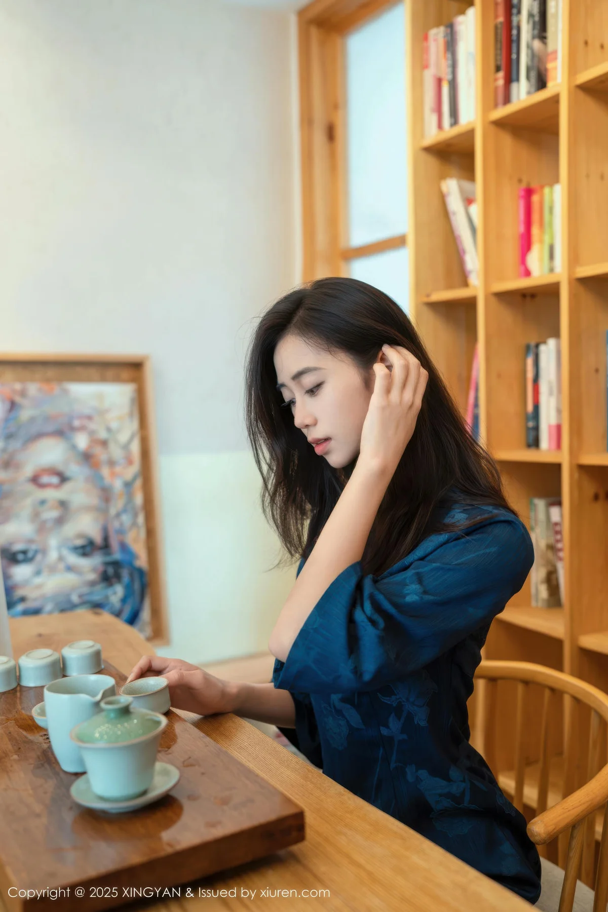 XINGYAN 星颜社 Vol.390 时安安 深色旗袍搭配 - 1