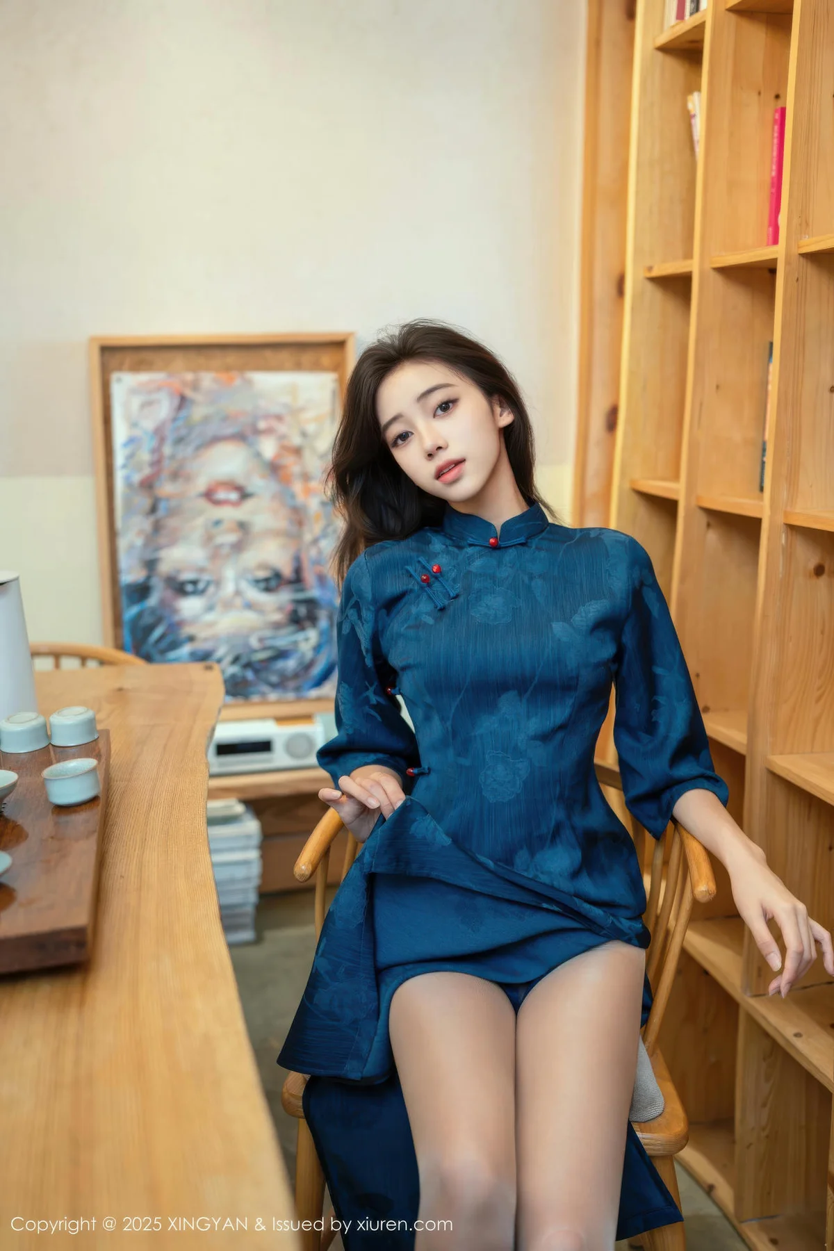 XINGYAN 星颜社 Vol.390 时安安 深色旗袍搭配 - 3