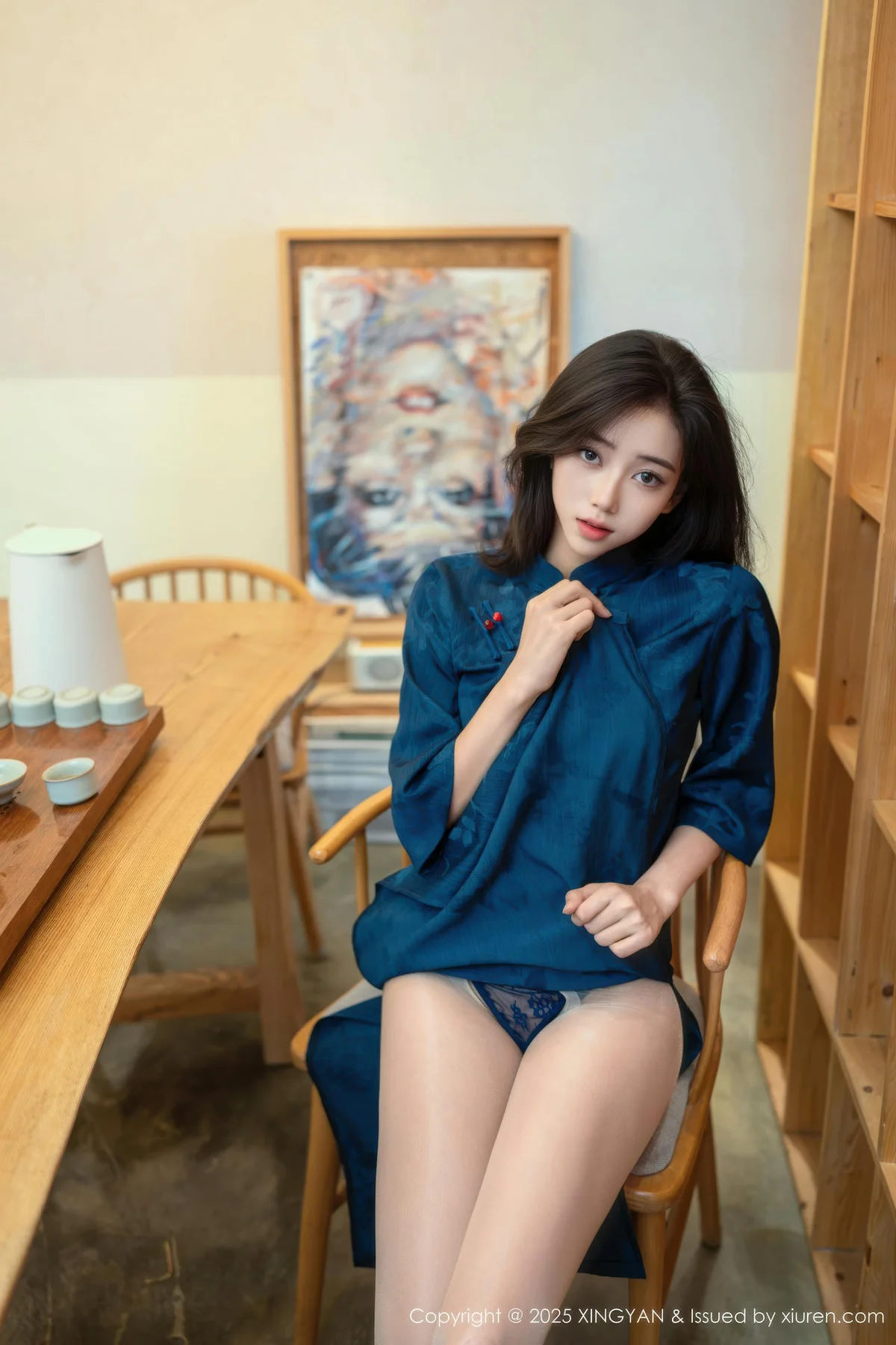 XINGYAN 星颜社 Vol.390 时安安 深色旗袍搭配 - 4