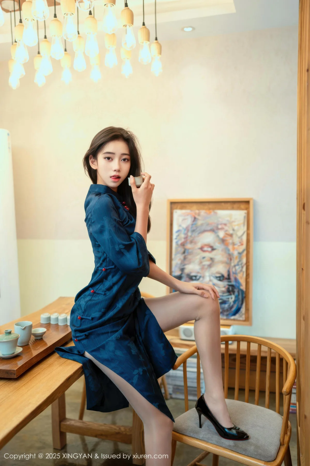 XINGYAN 星颜社 Vol.390 时安安 深色旗袍搭配 - 9