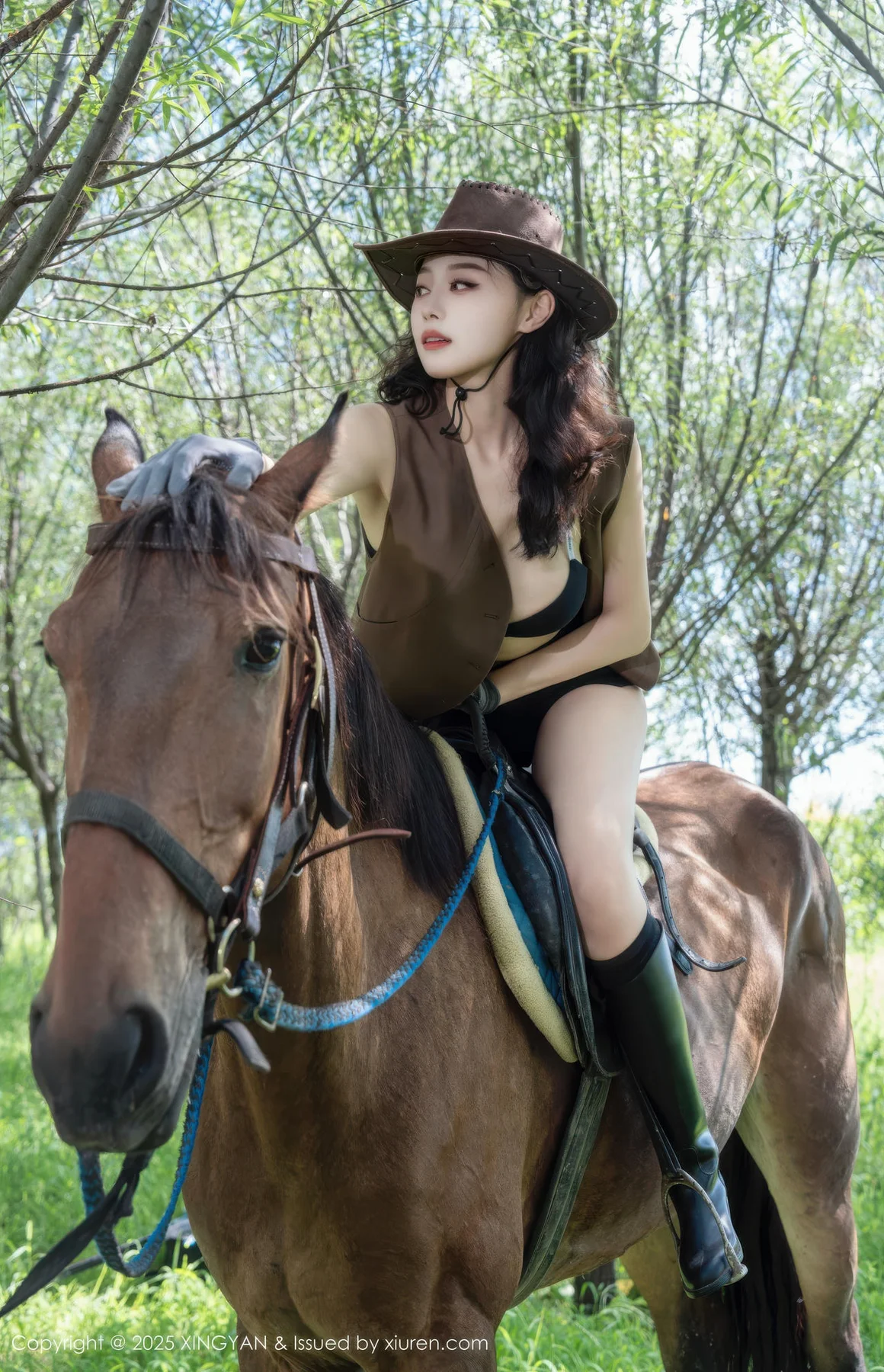 XINGYAN 星颜社 Vol.391 清妙 牛仔女郎蓝色衬衫 - 7