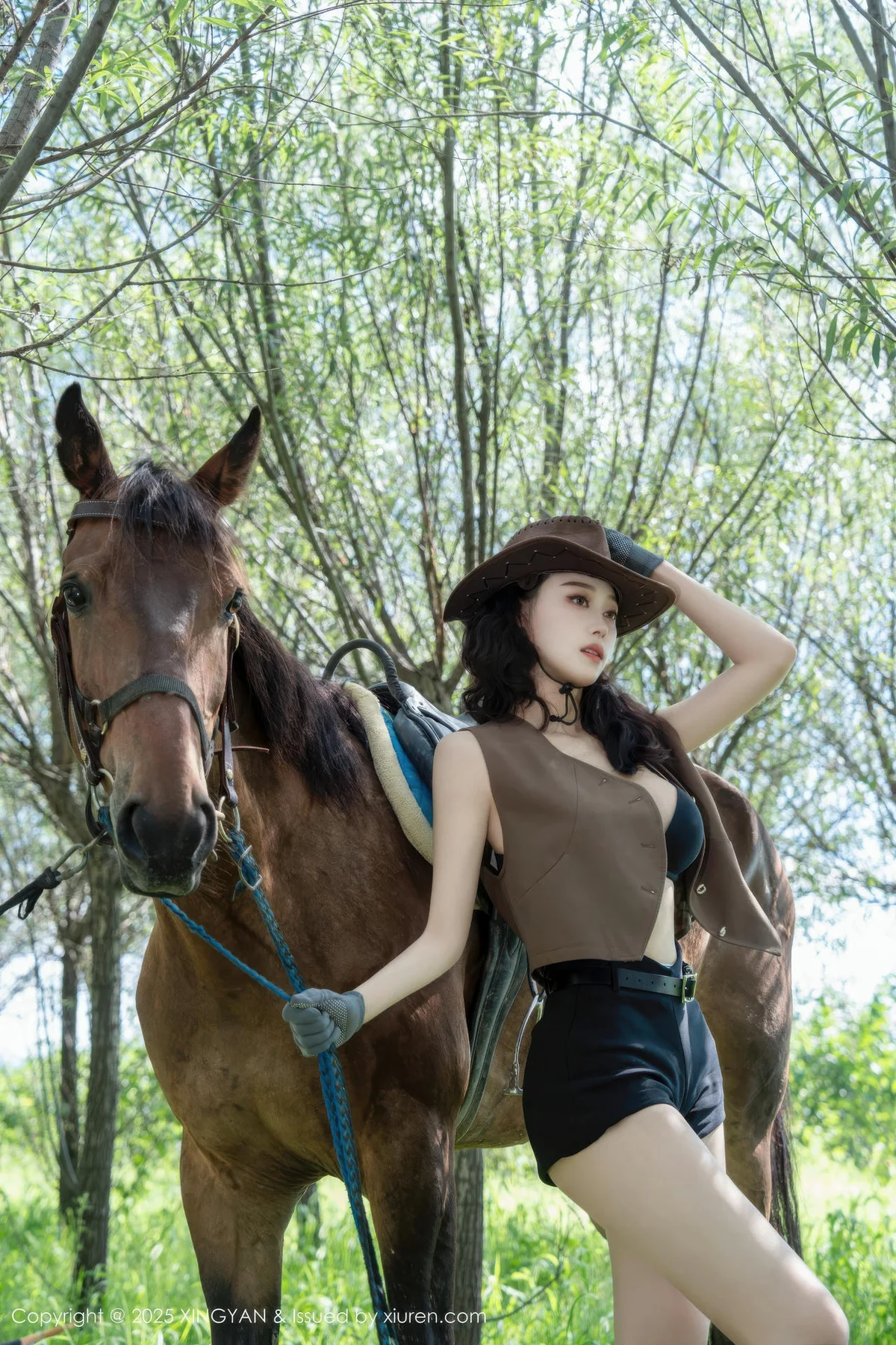 XINGYAN 星颜社 Vol.391 清妙 牛仔女郎蓝色衬衫 - 9