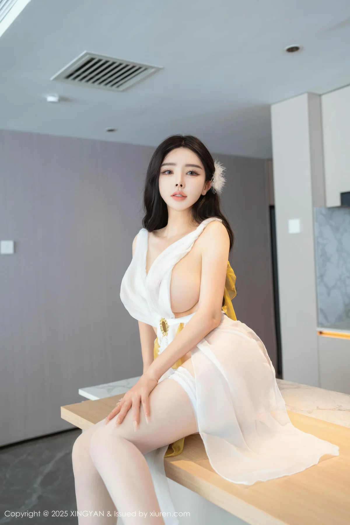 XINGYAN 星颜社 Vol.392 潘思沁 白色情趣透视服饰 - 8