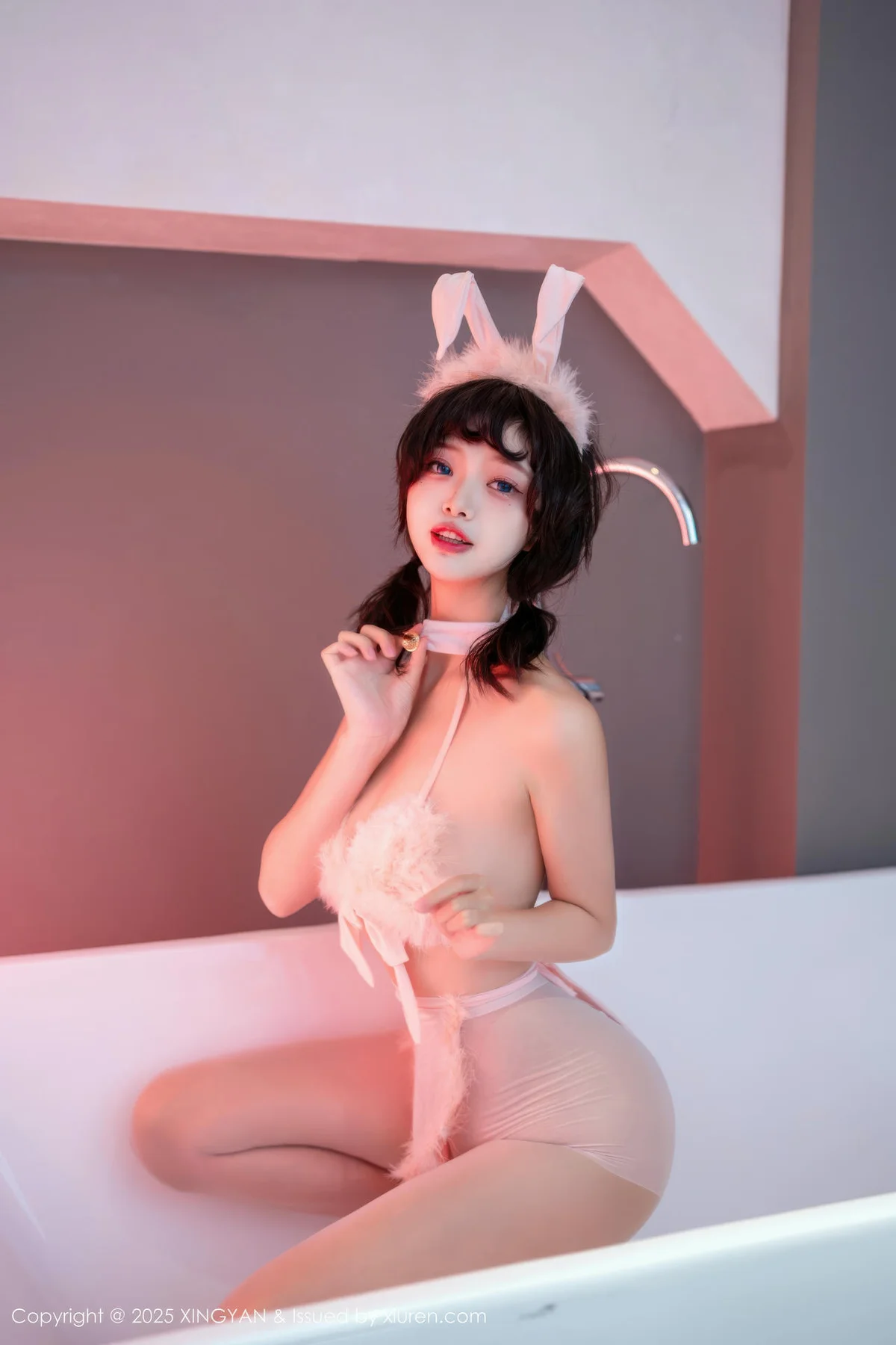 XINGYAN 星颜社 Vol.397 白虎巧巧 粉色情趣内衣 - 9
