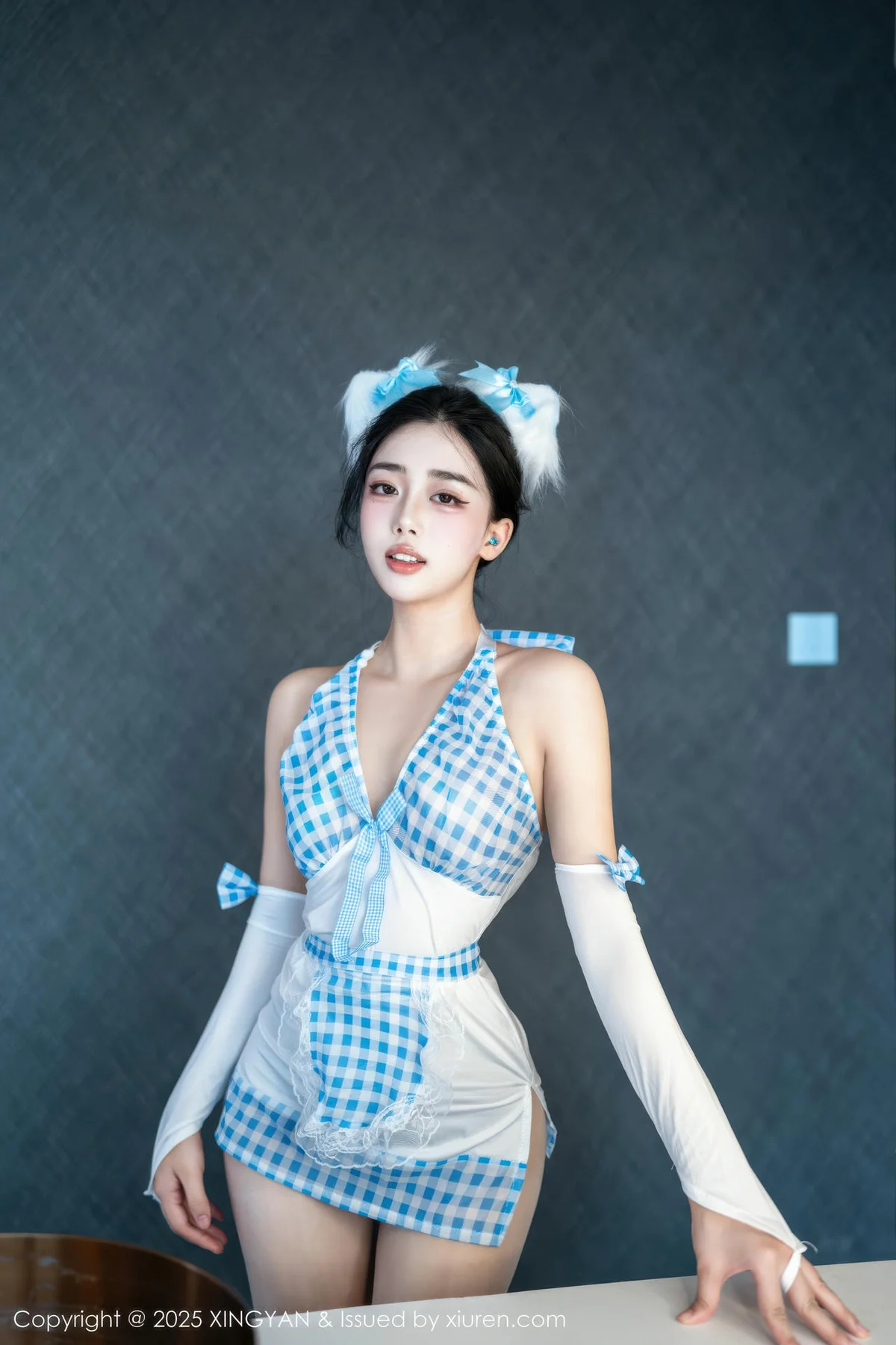 XINGYAN 星颜社 Vol.399 阮福福 蓝色格子裙 - 2