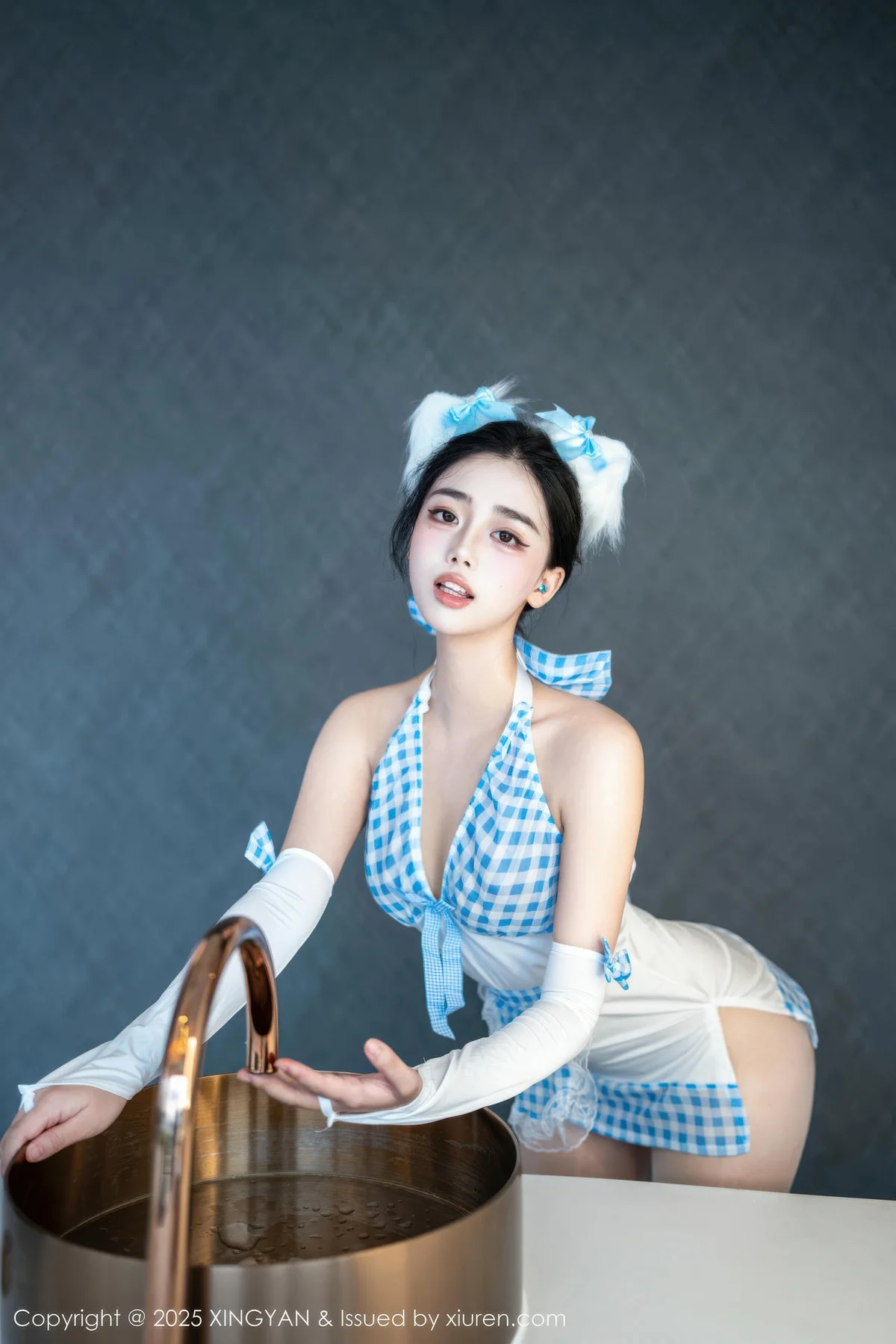 XINGYAN 星颜社 Vol.399 阮福福 蓝色格子裙 - 4