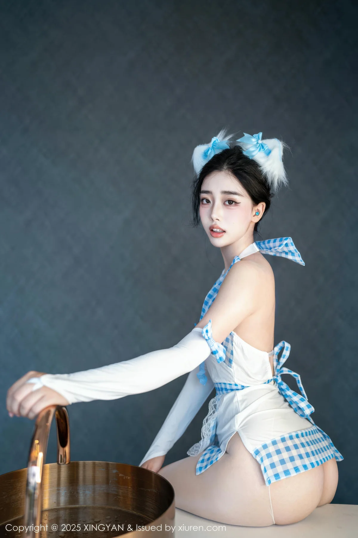 XINGYAN 星颜社 Vol.399 阮福福 蓝色格子裙 - 1