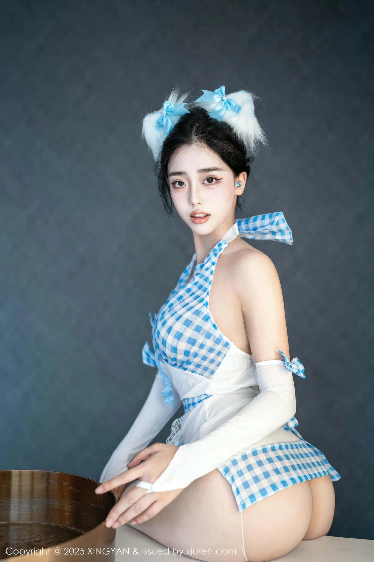 XINGYAN 星颜社 Vol.399 阮福福 蓝色格子裙 - 3