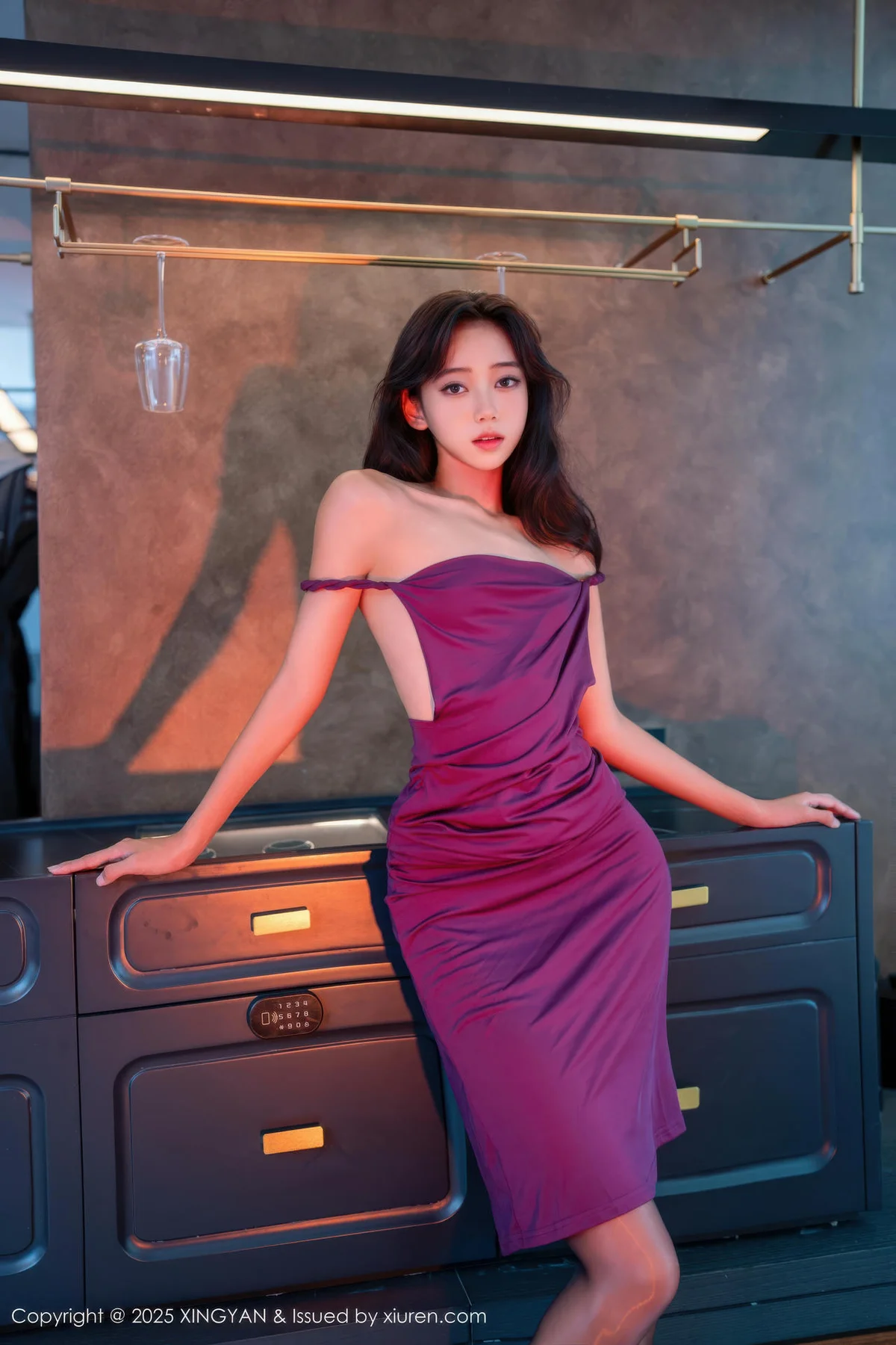 XINGYAN 星颜社 Vol.407 时安安 紫色连衣裙美腿 - 10