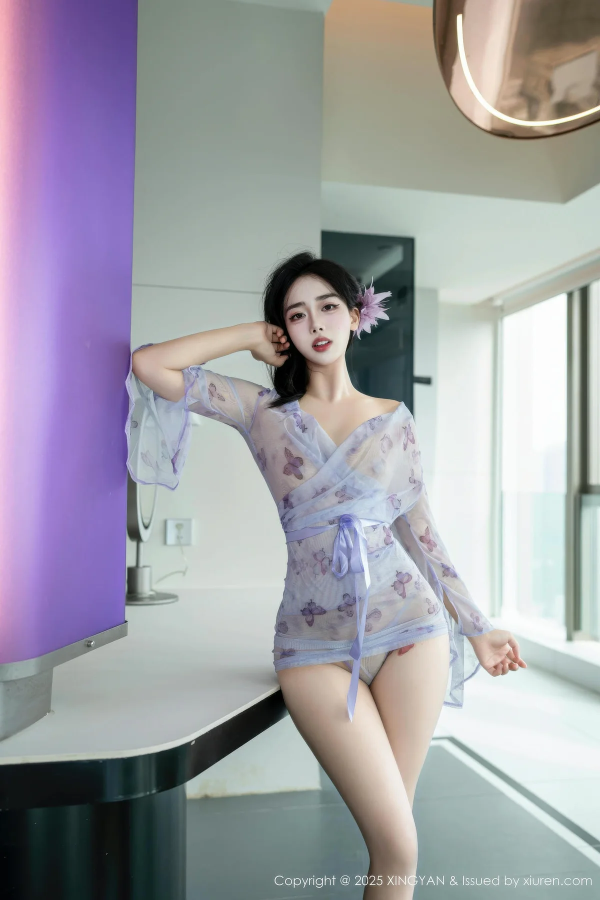 XINGYAN 星颜社 Vol.409 阮福福 轻透香肩蓝色情趣私房 - 4