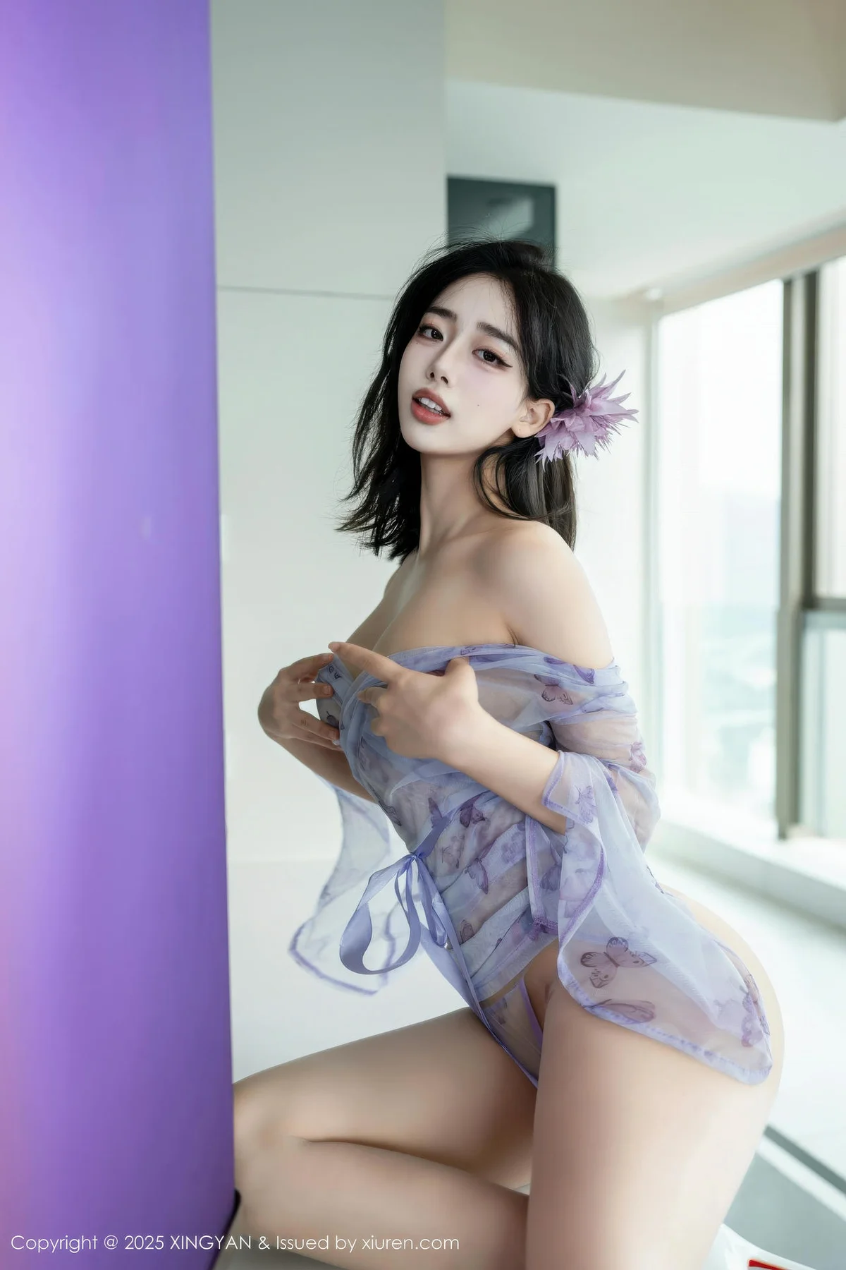 XINGYAN 星颜社 Vol.409 阮福福 轻透香肩蓝色情趣私房 - 7