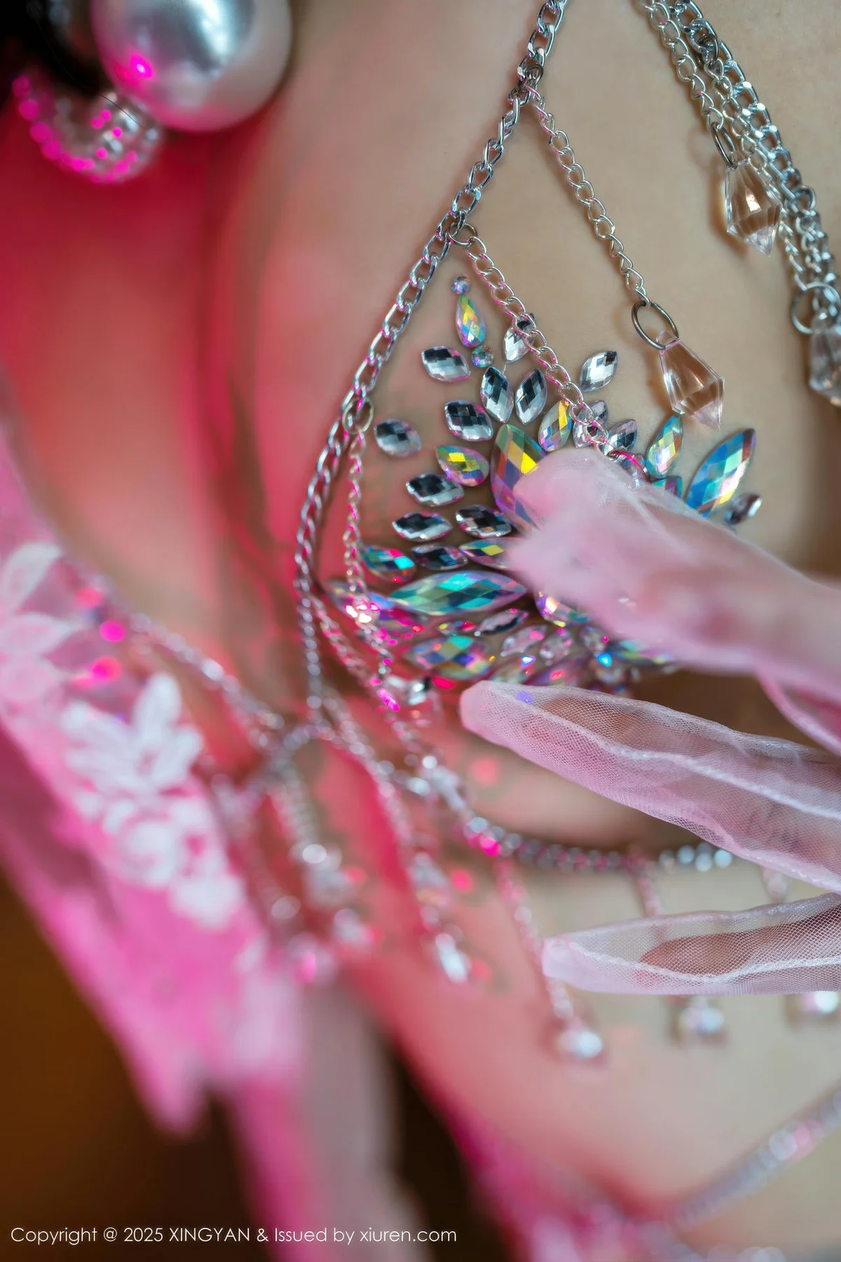 XINGYAN 星颜社 Vol.415 阮福福 白色珍珠文胸内衣 - 3