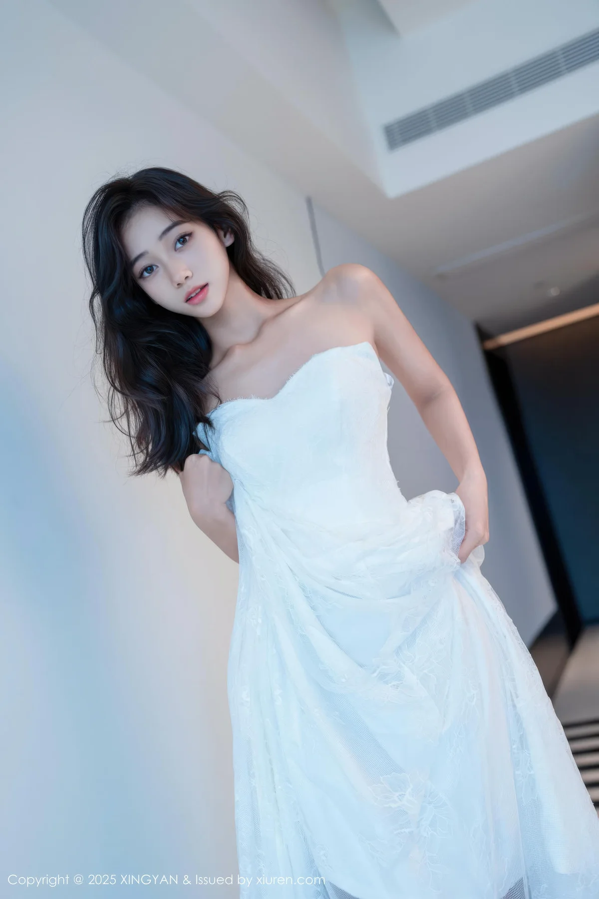 XINGYAN 星颜社 Vol.419 时安安 白色连衣裙白丝 - 2