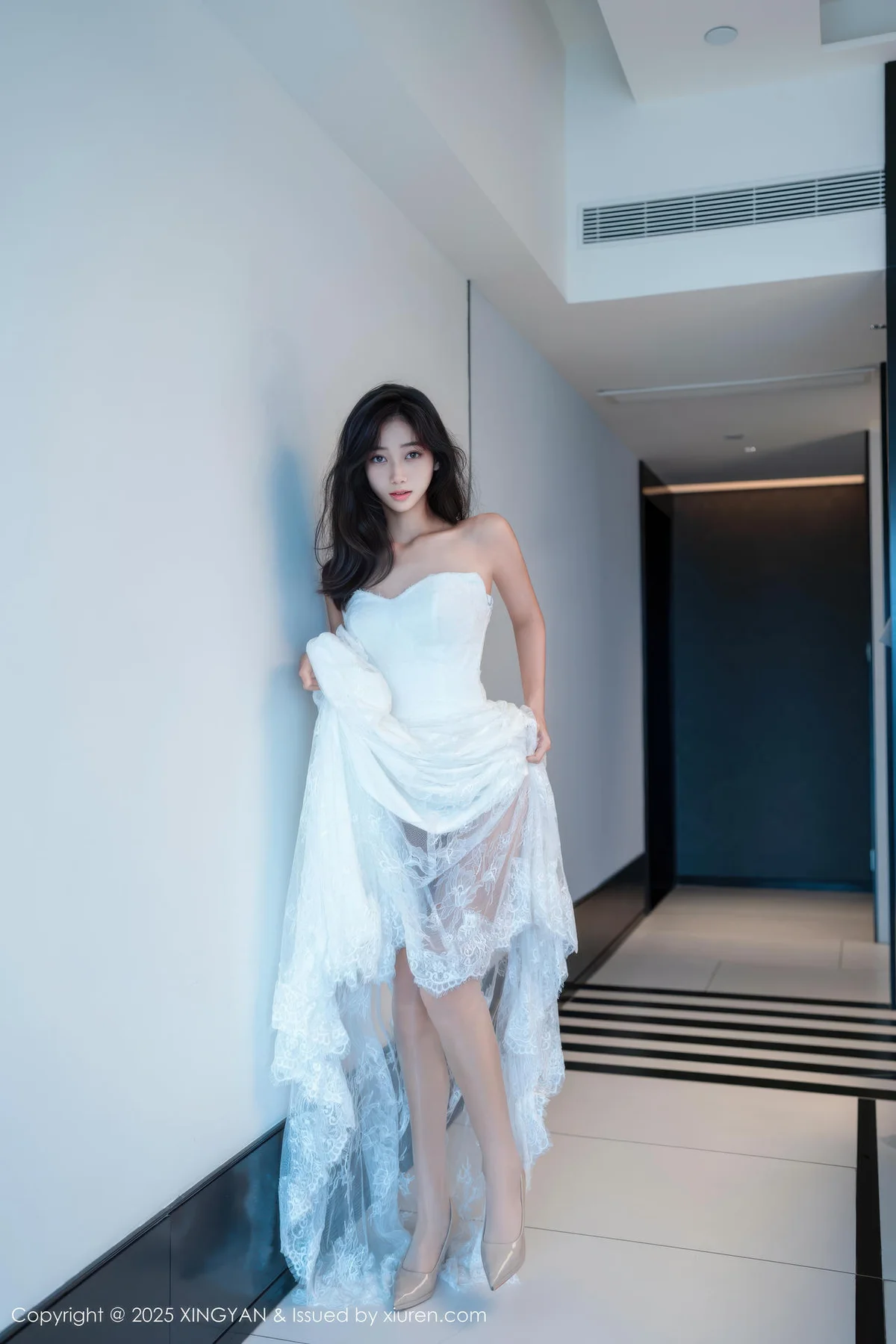 XINGYAN 星颜社 Vol.419 时安安 白色连衣裙白丝 - 3