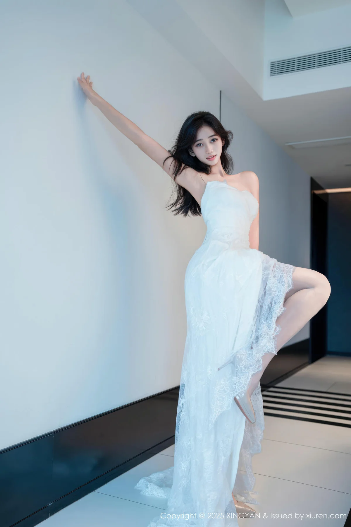 XINGYAN 星颜社 Vol.419 时安安 白色连衣裙白丝 - 5