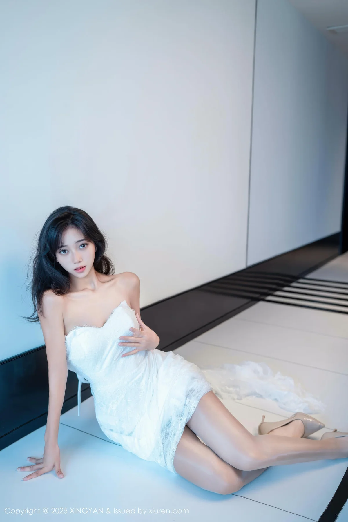 XINGYAN 星颜社 Vol.419 时安安 白色连衣裙白丝 - 5