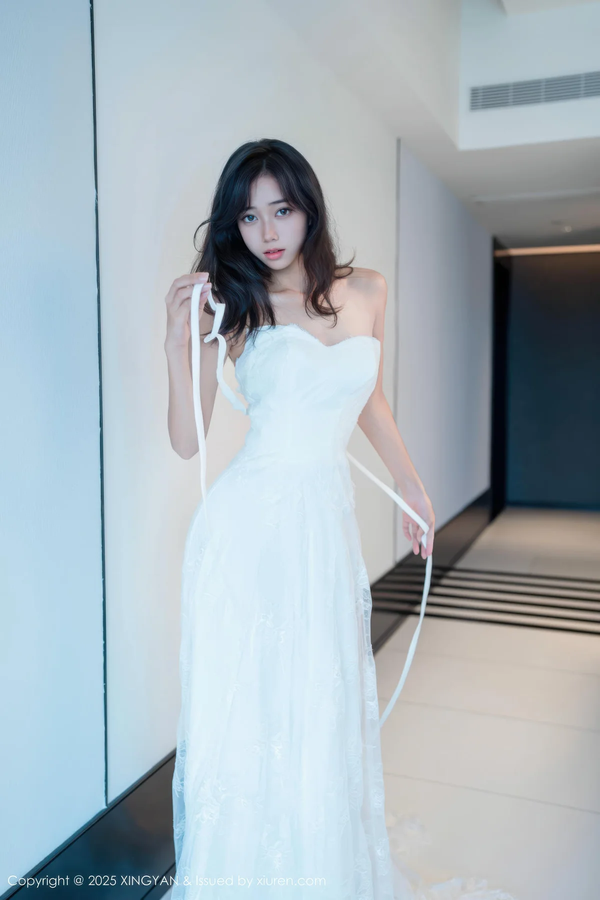 XINGYAN 星颜社 Vol.419 时安安 白色连衣裙白丝 - 4