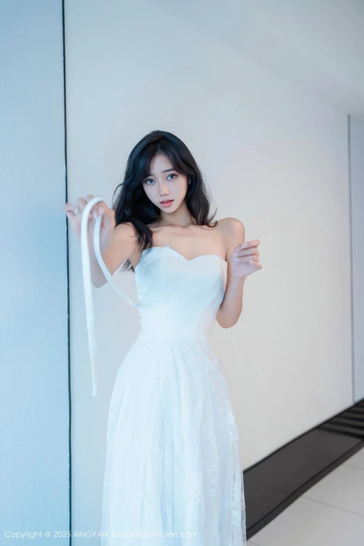 XINGYAN 星颜社 Vol.419 时安安 白色连衣裙白丝 - 5