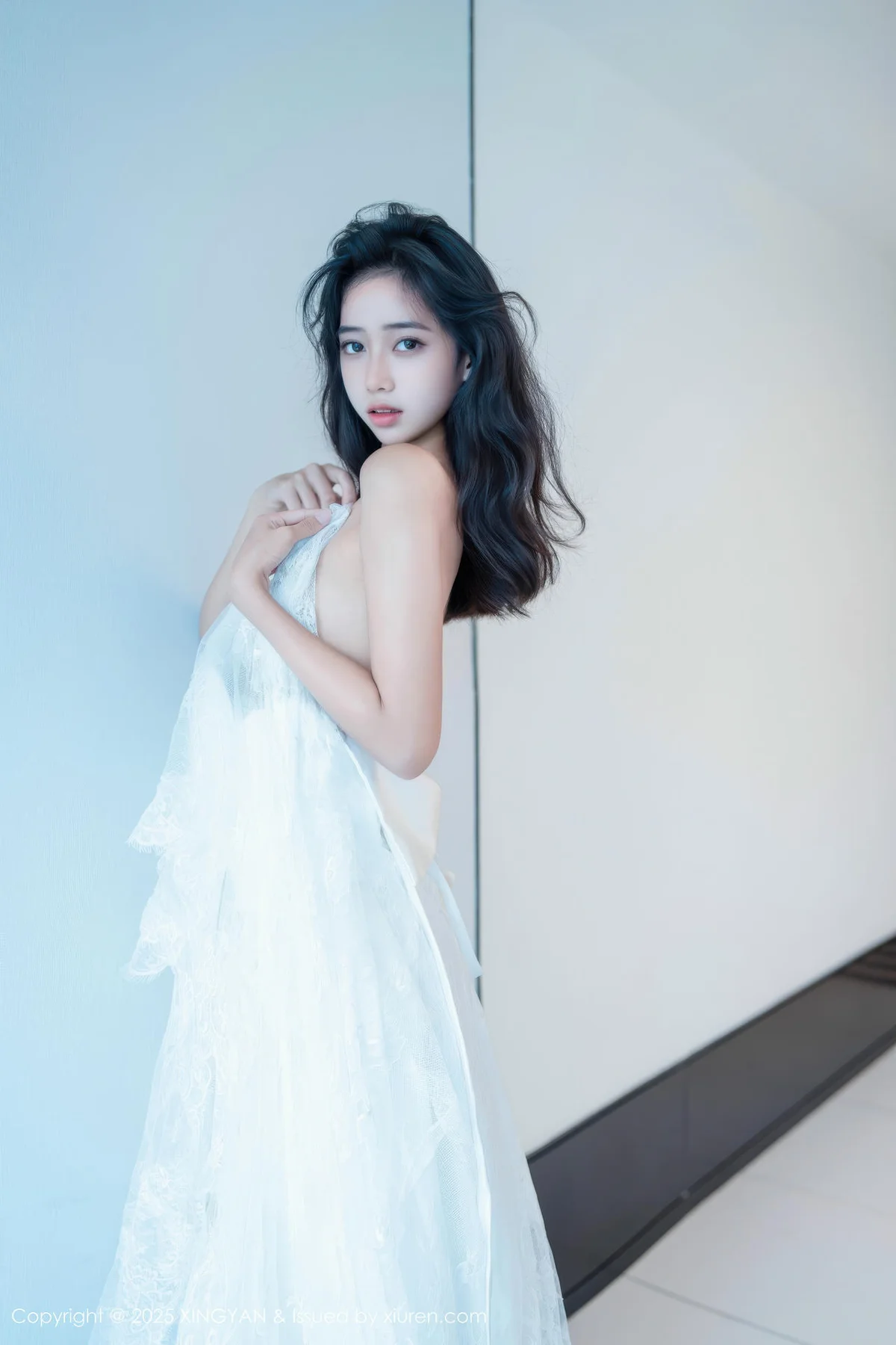 XINGYAN 星颜社 Vol.419 时安安 白色连衣裙白丝 - 6